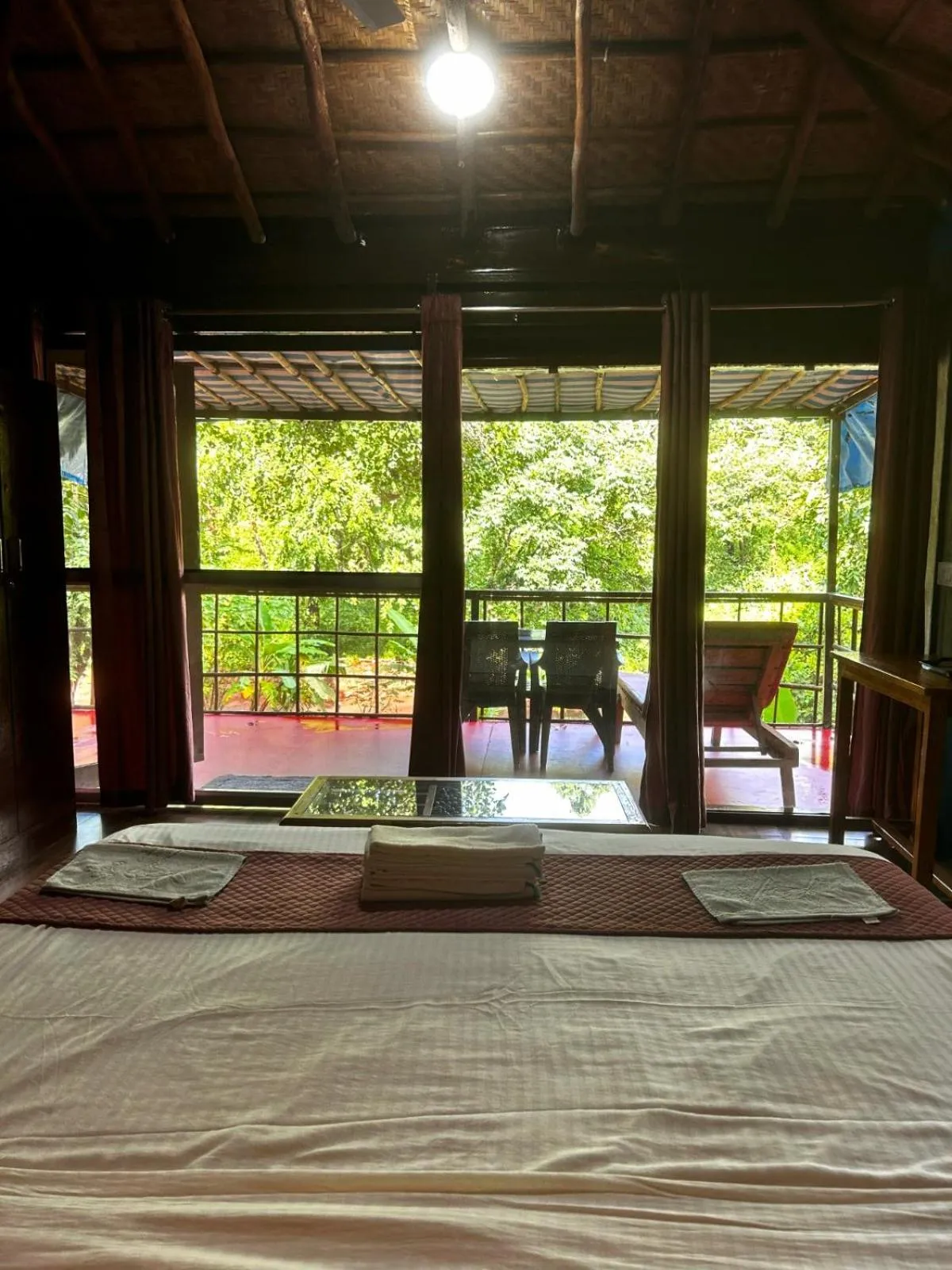 Bed in Samyama Retreat