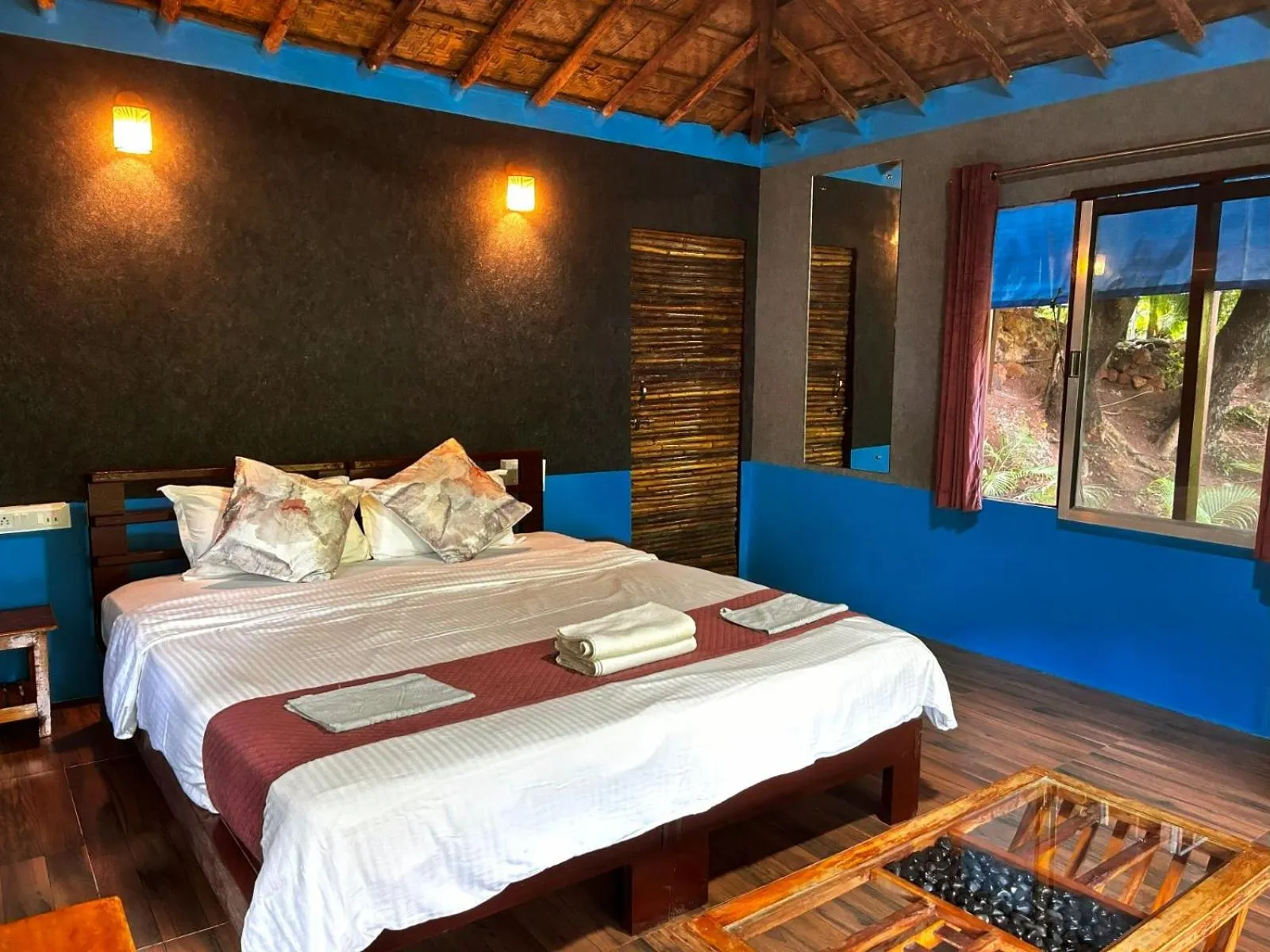 Bed in Samyama Retreat