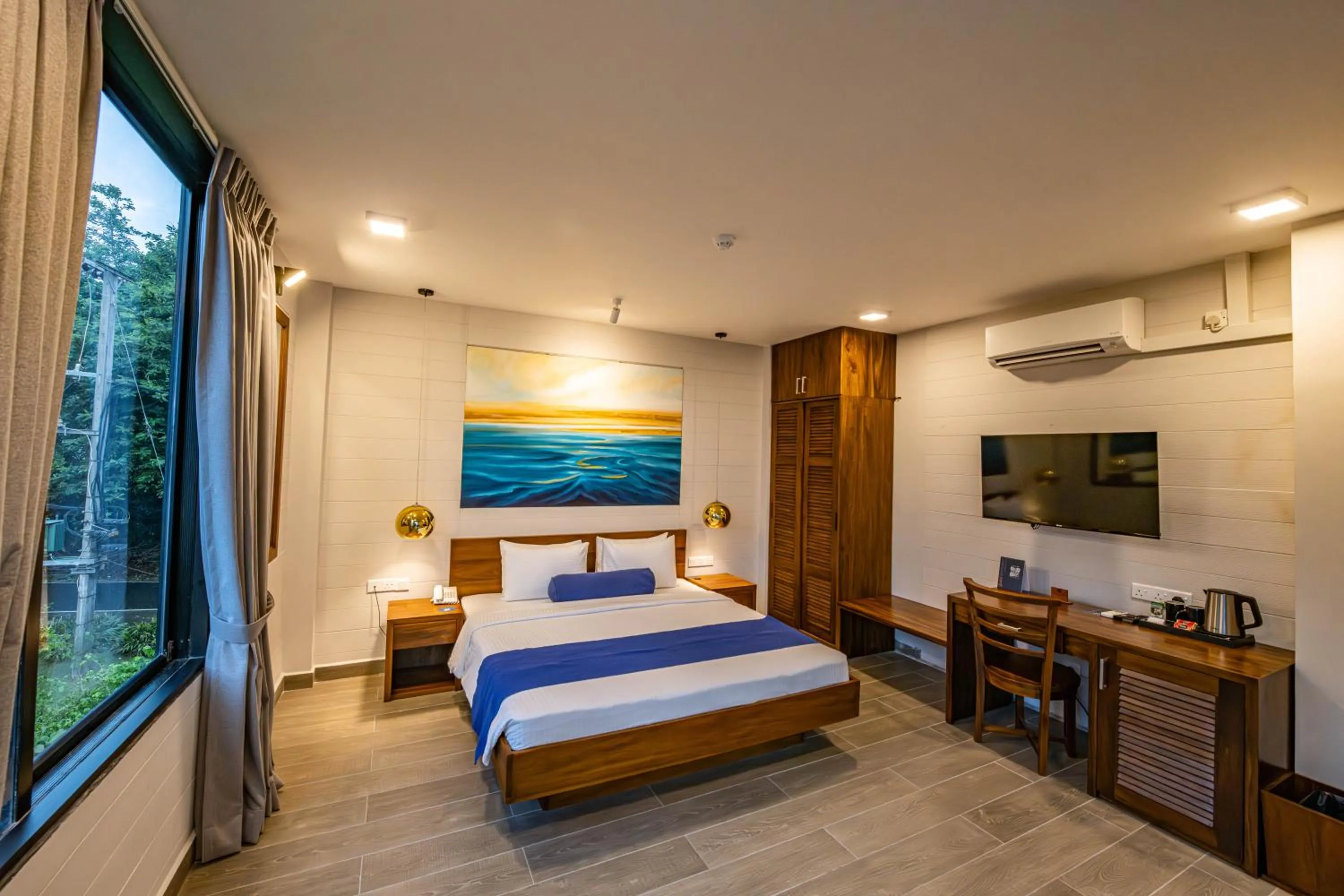 Photo of the whole room, Bed in Agnus Unawatuna