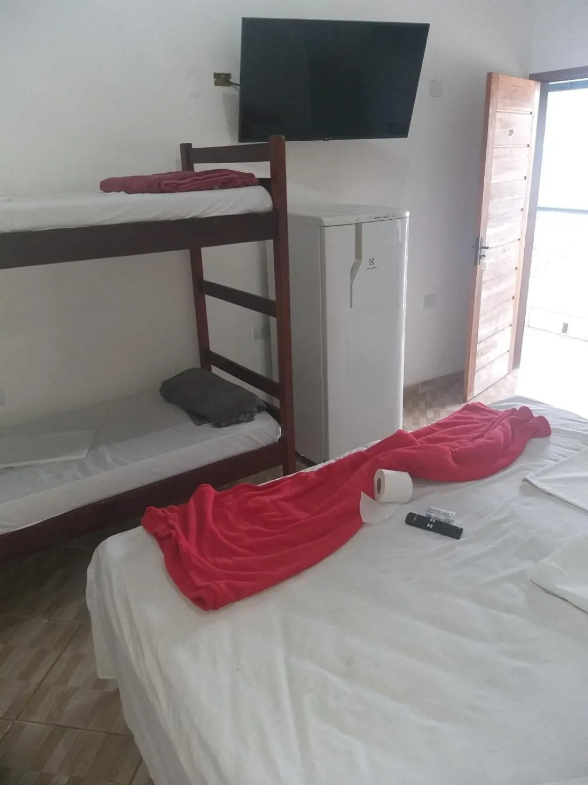 Bed in Pousada Edson