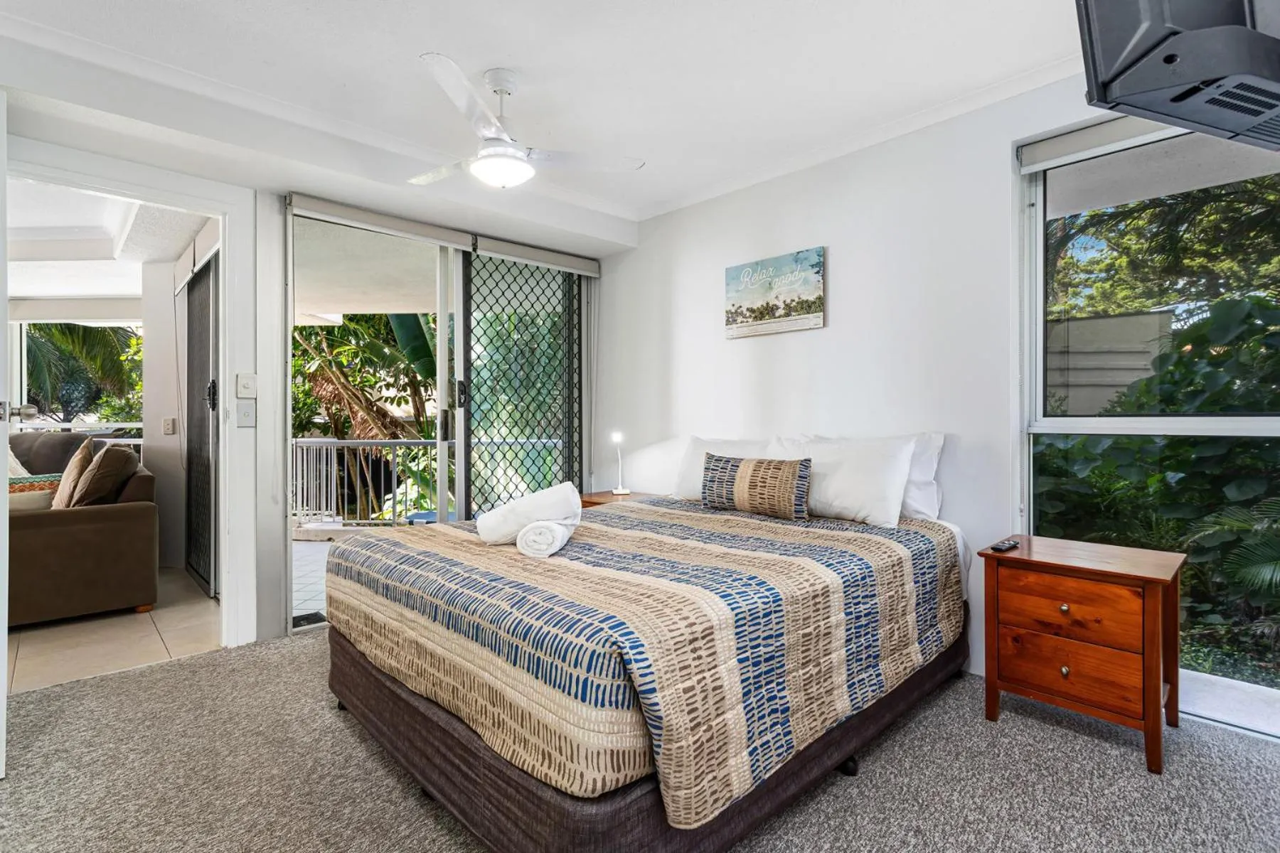 Bedroom, Bed in Rainbow Bay Resort Holiday Apartments