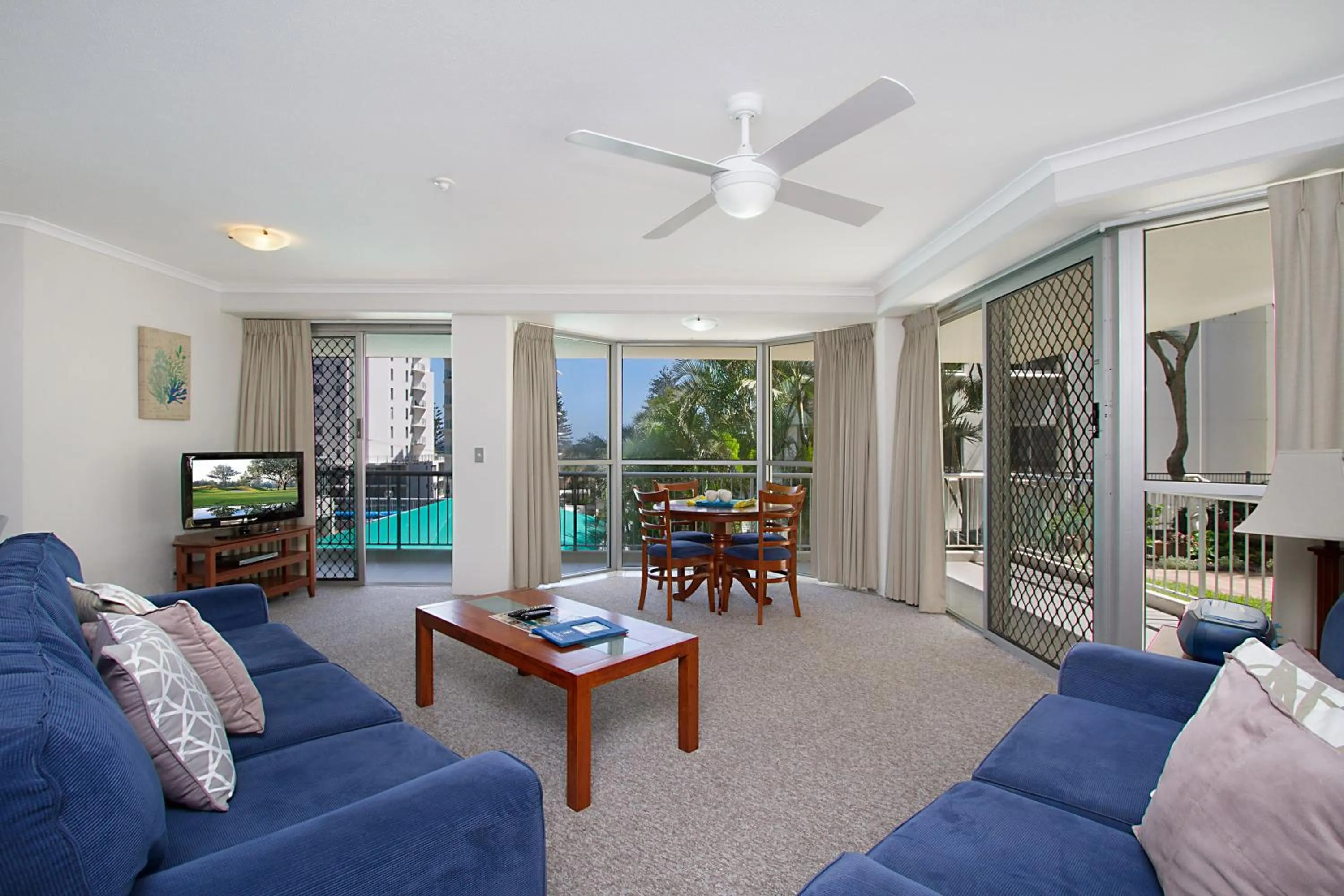 Living room in Rainbow Bay Resort Holiday Apartments