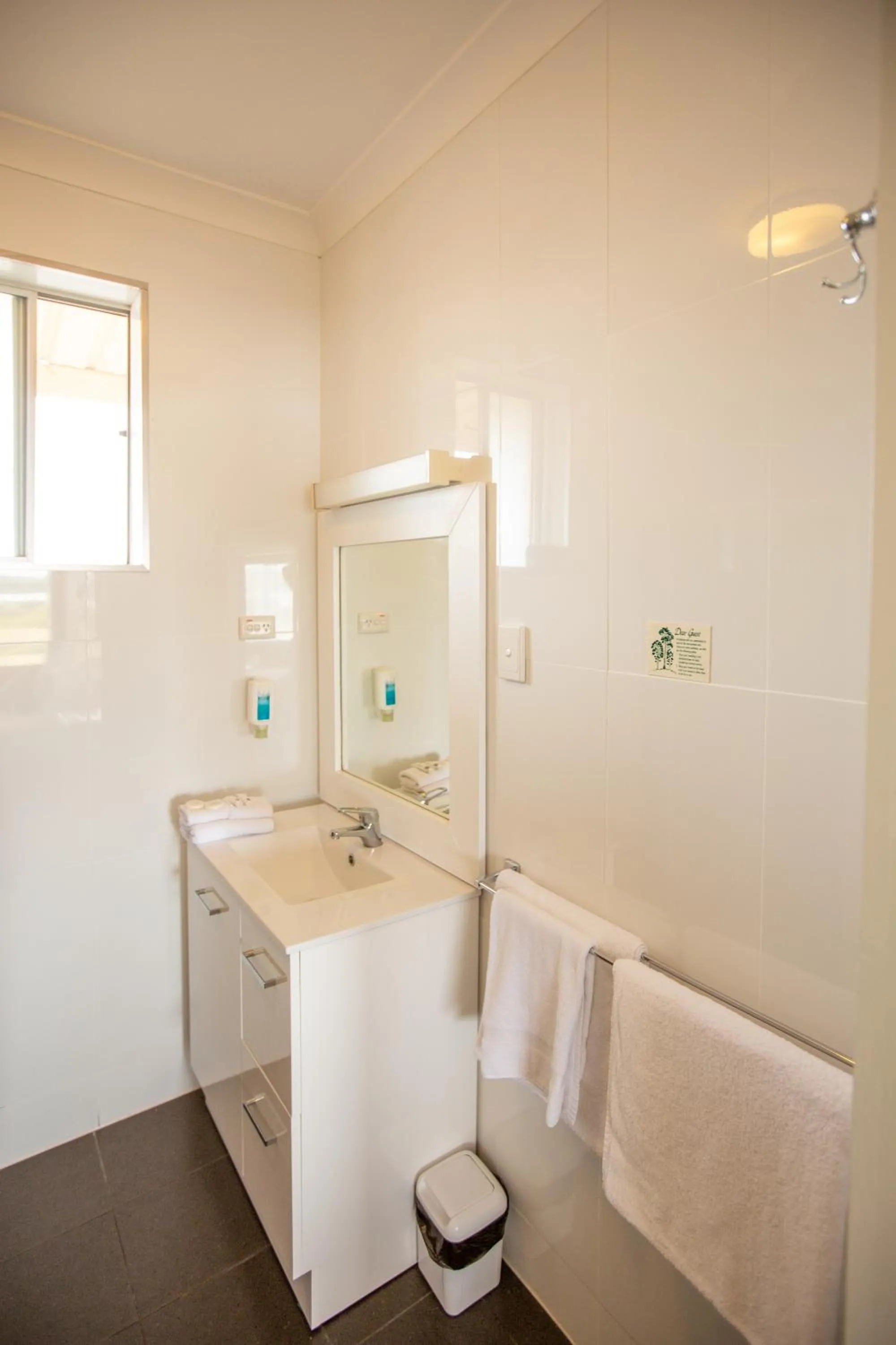 Bathroom in Lakeview Motel and Apartments