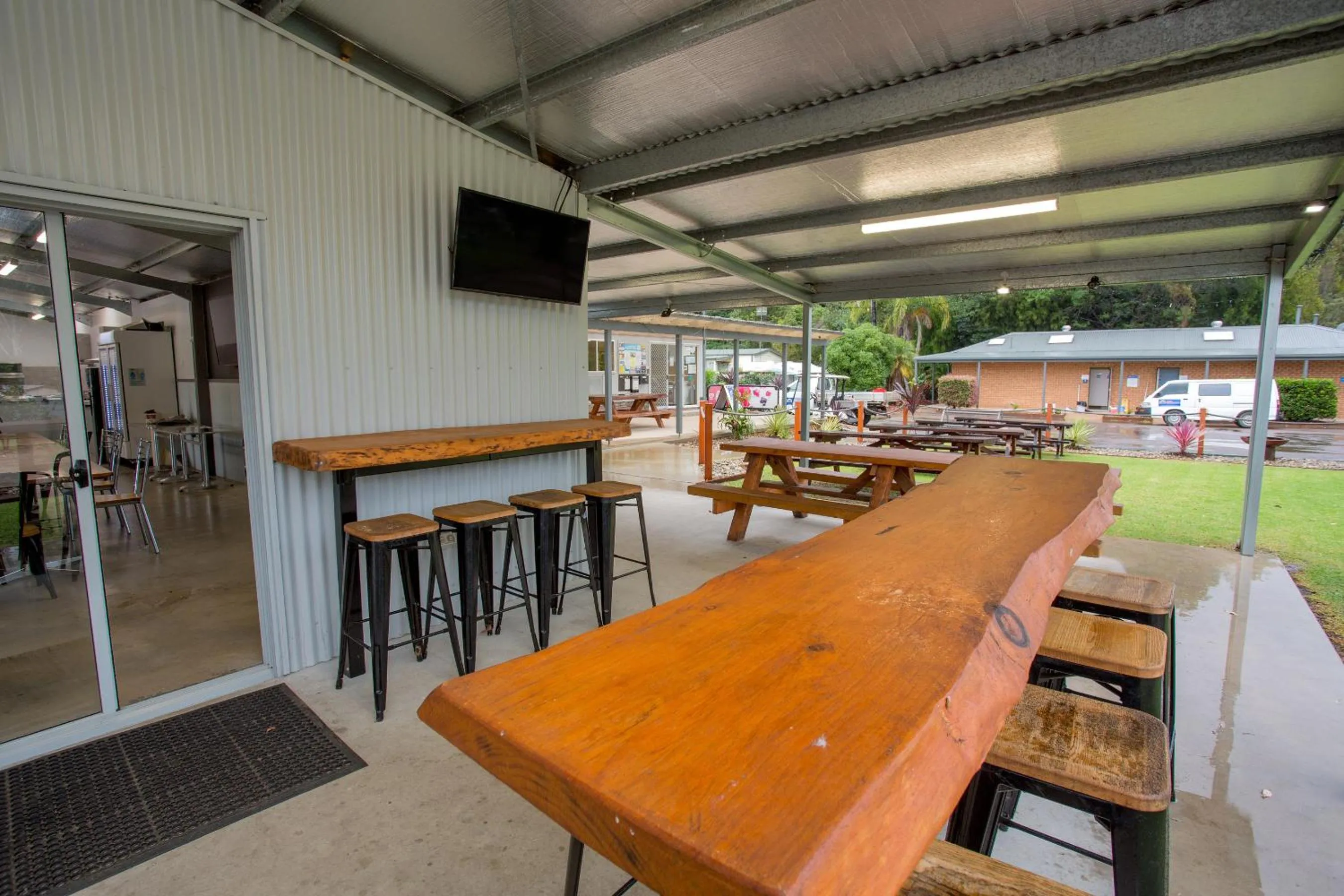 Communal kitchen in Ingenia Holidays Eden Beachfront