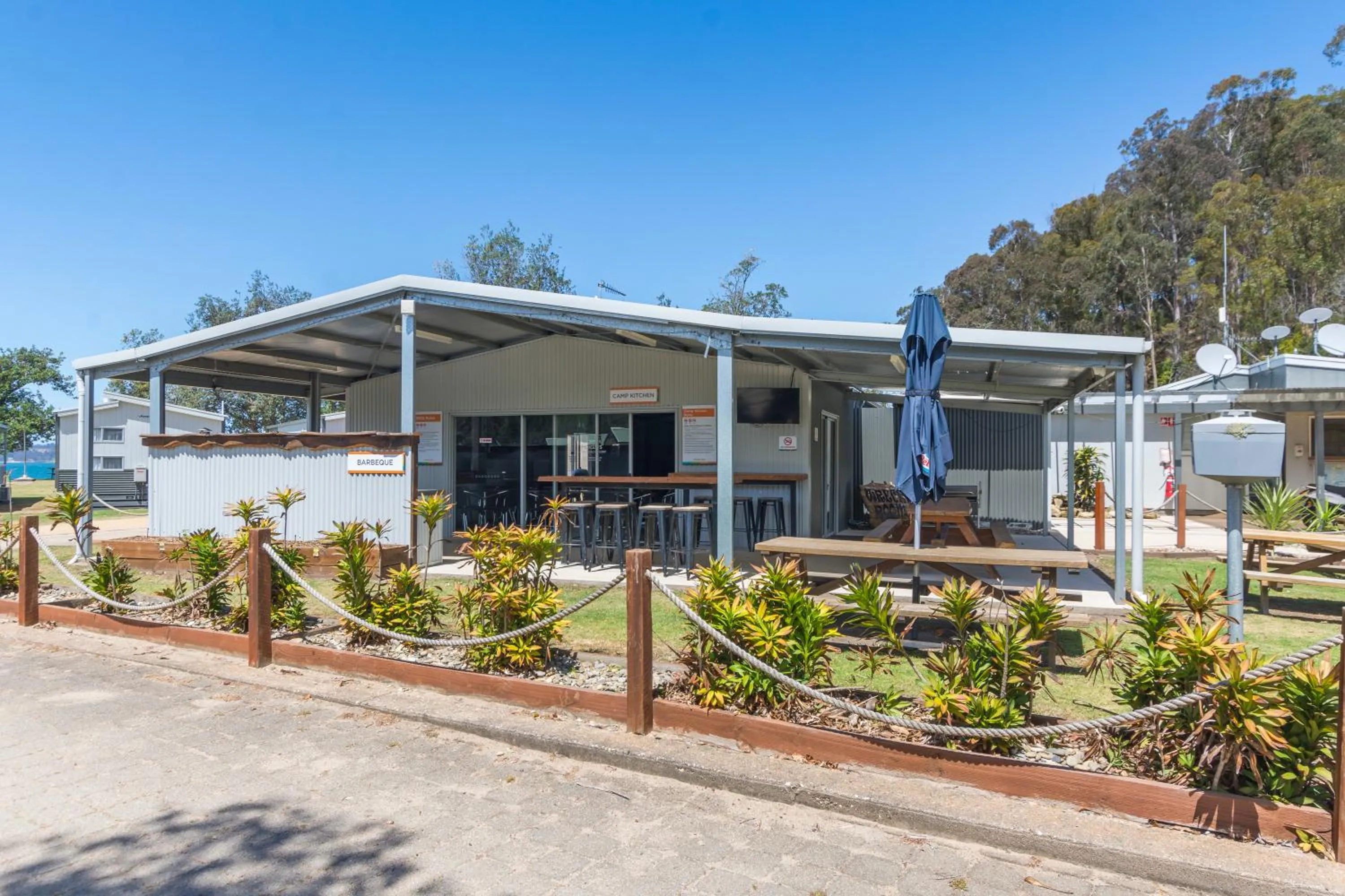 Communal kitchen in Ingenia Holidays Eden Beachfront