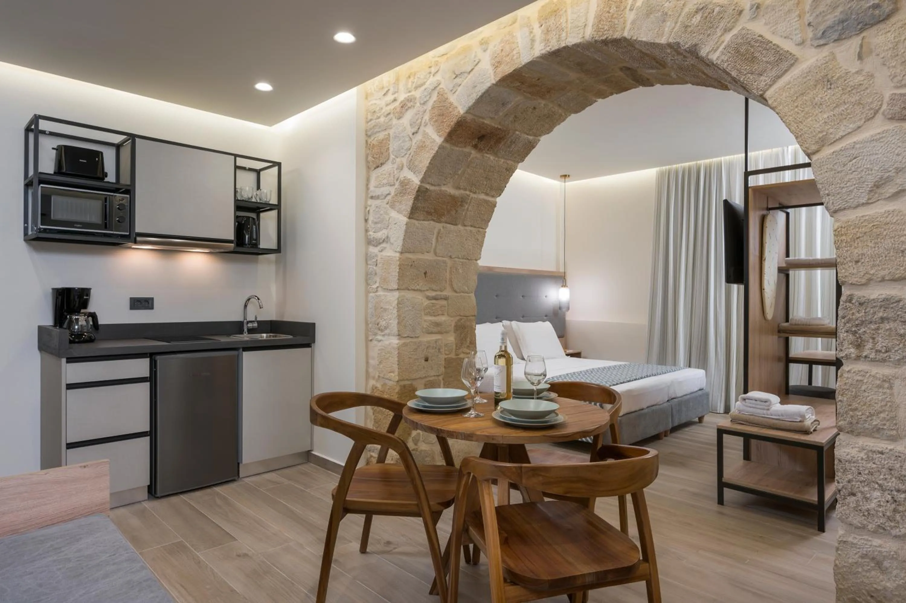 Kitchen or kitchenette in Casa D'Irene Deluxe Hotel