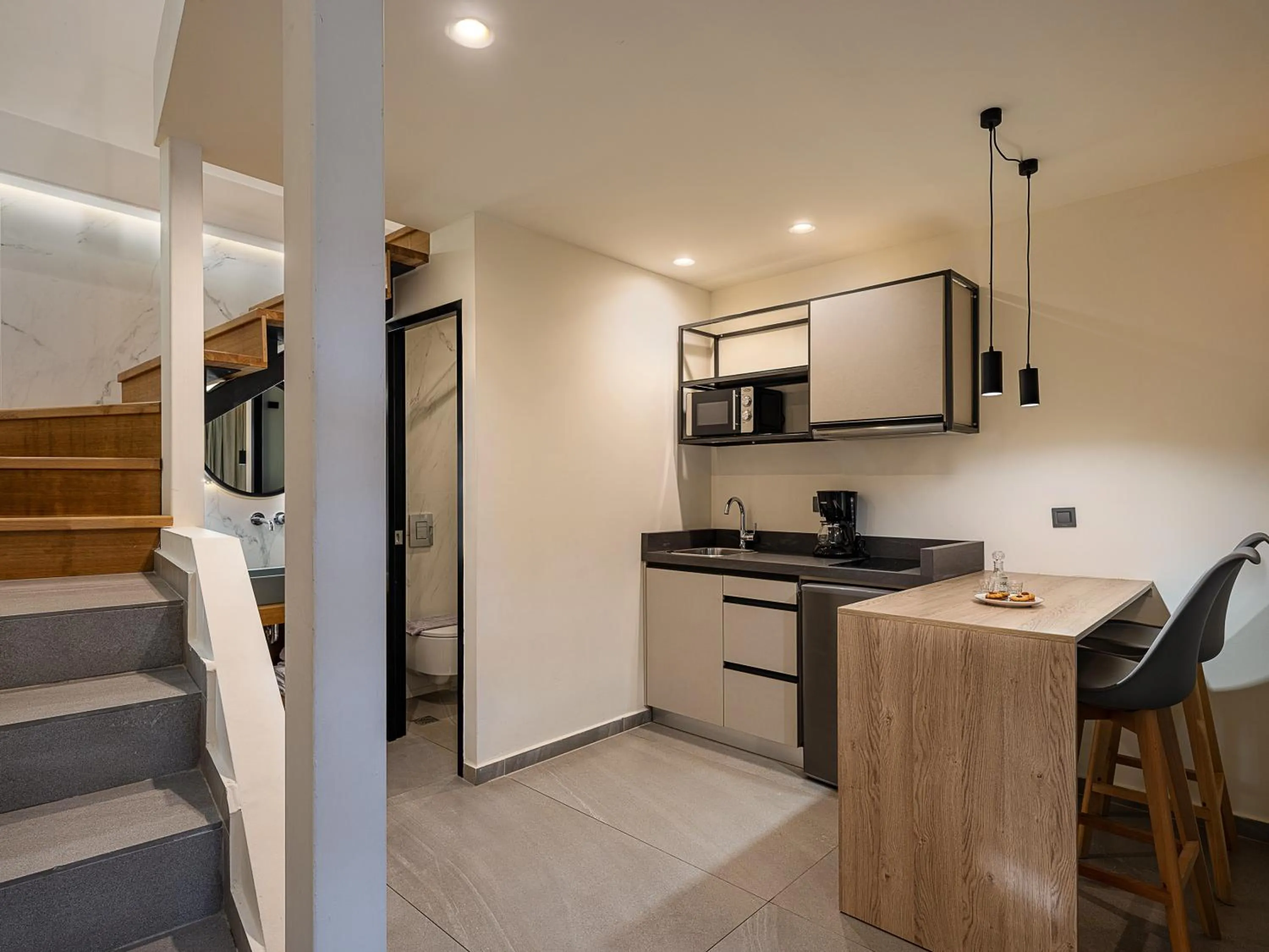 Kitchen or kitchenette in Casa D'Irene Deluxe Hotel