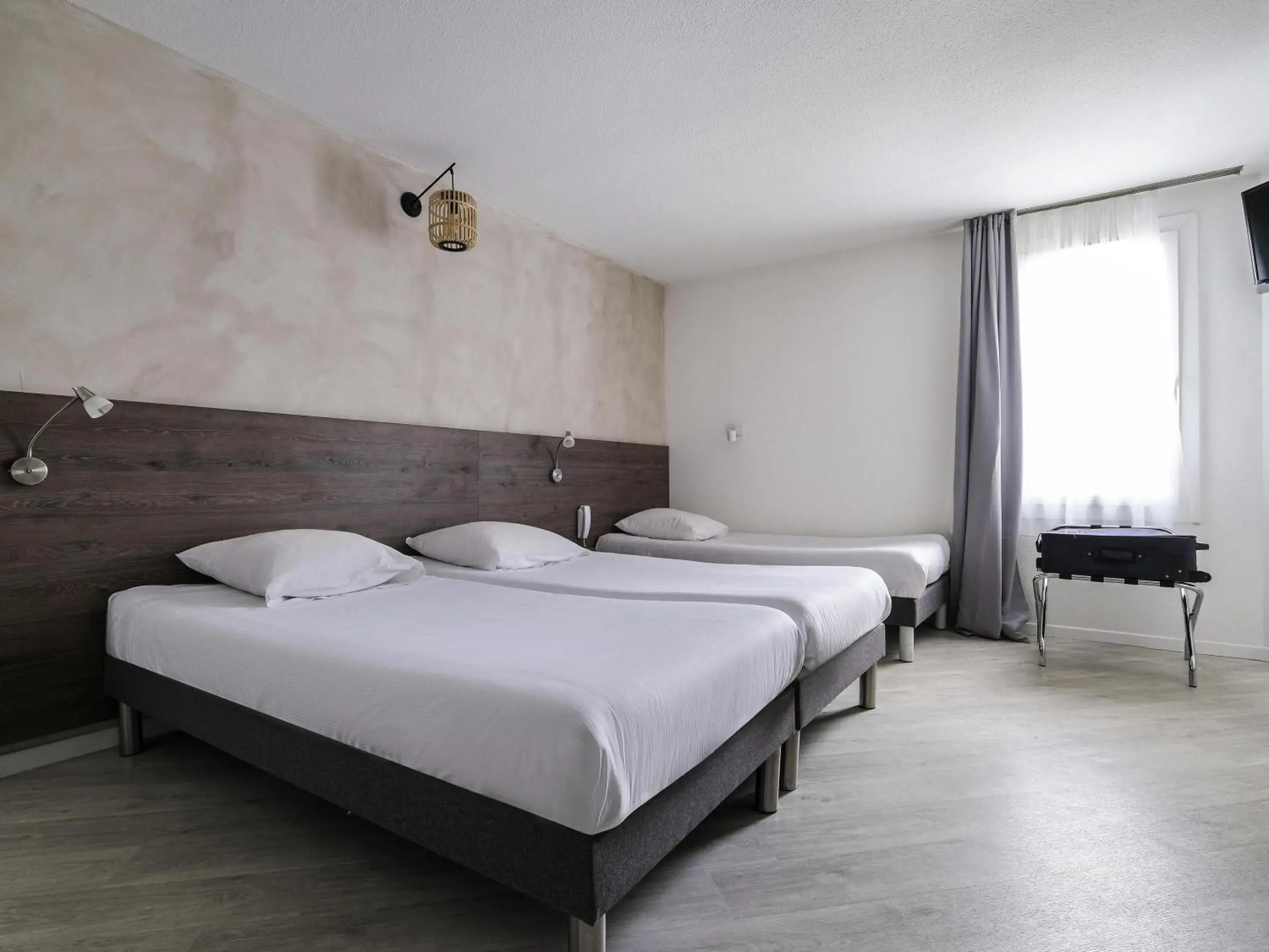 Bedroom, Bed in greet Hotel Massieux Lyon Nord Bedroom, Bed in greet Hotel Massieux Lyon Nord