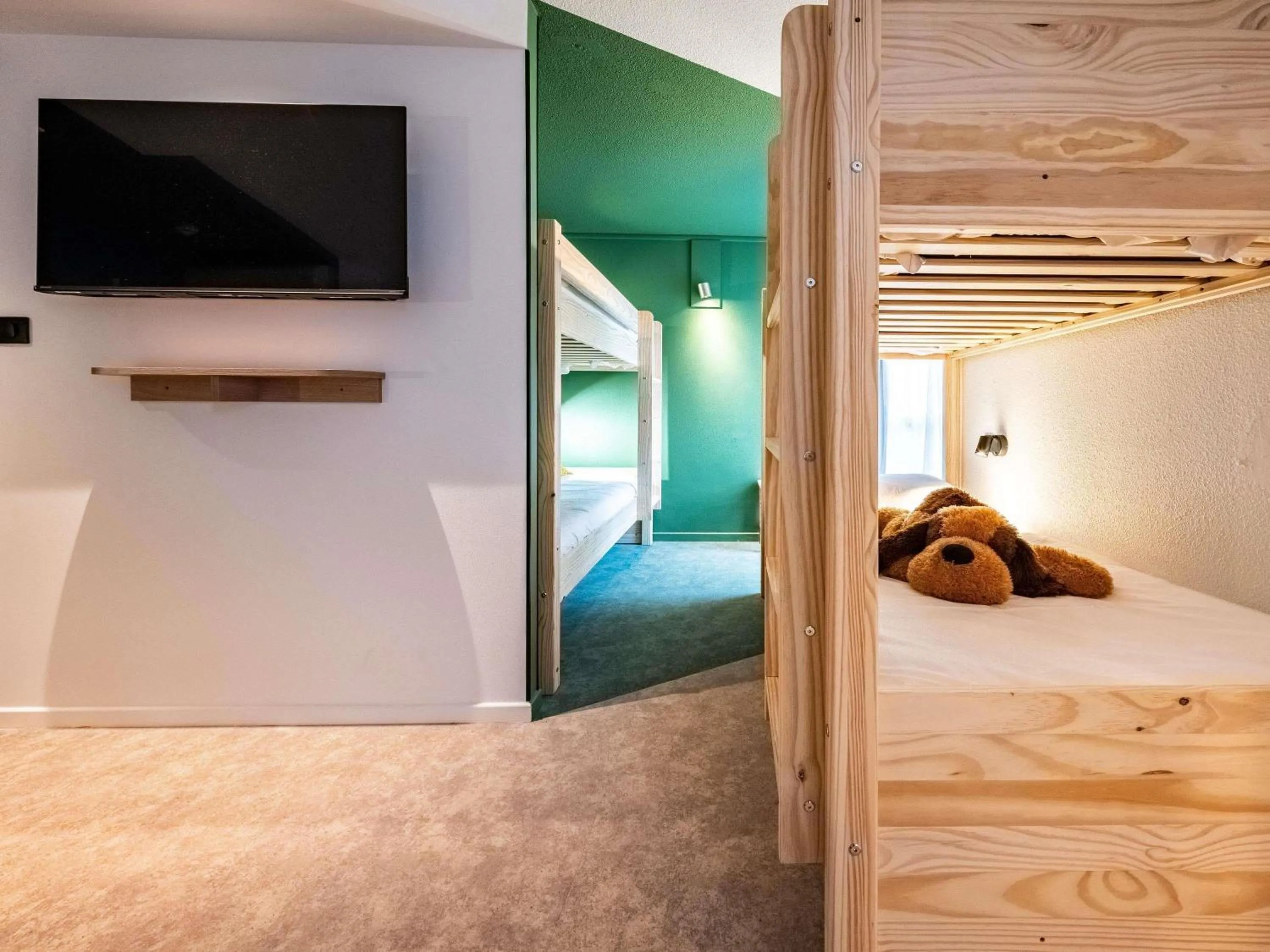 Bedroom, Bed in greet Hotel Massieux Lyon Nord