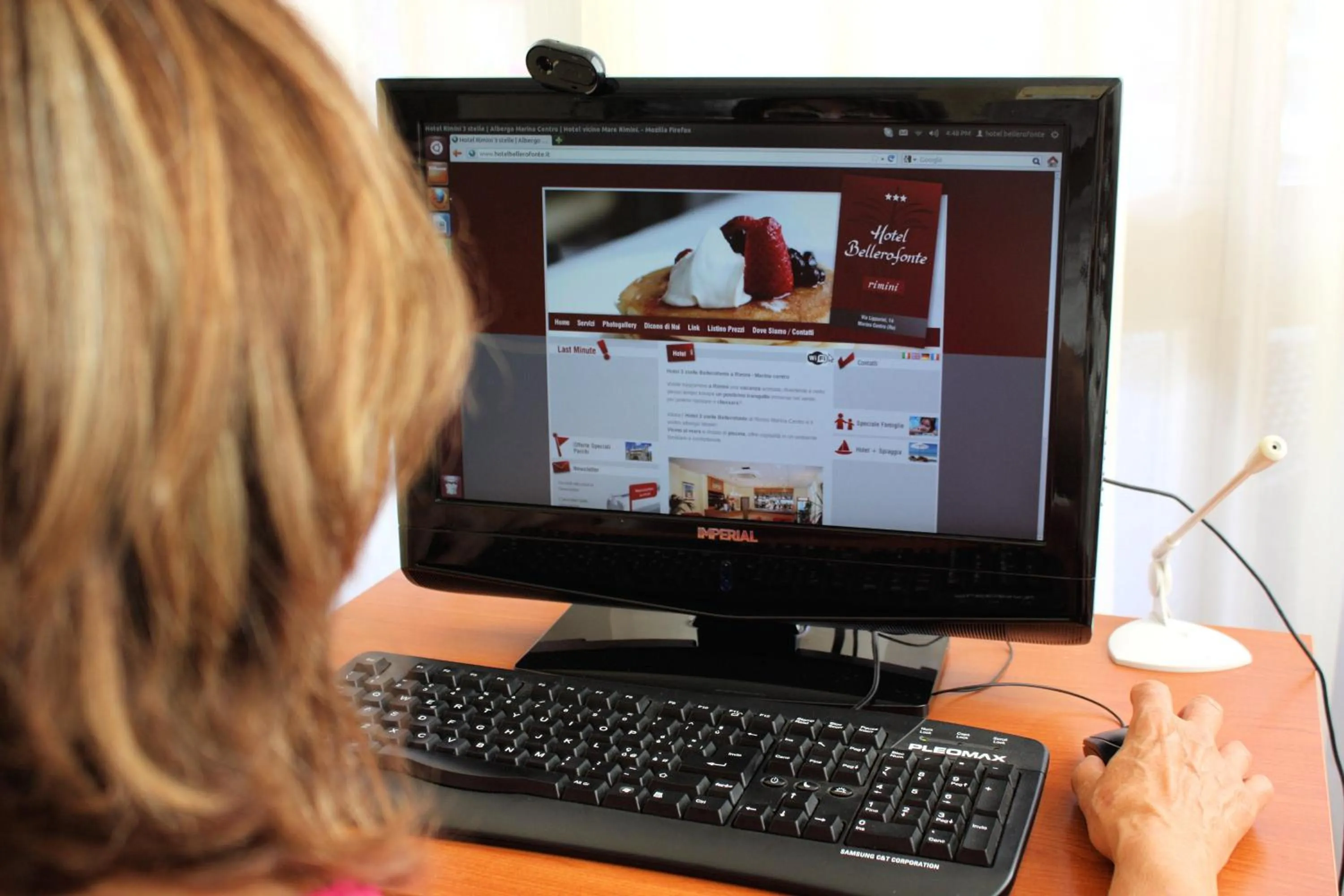 Communal lounge/ TV room in Hotel Bellerofonte