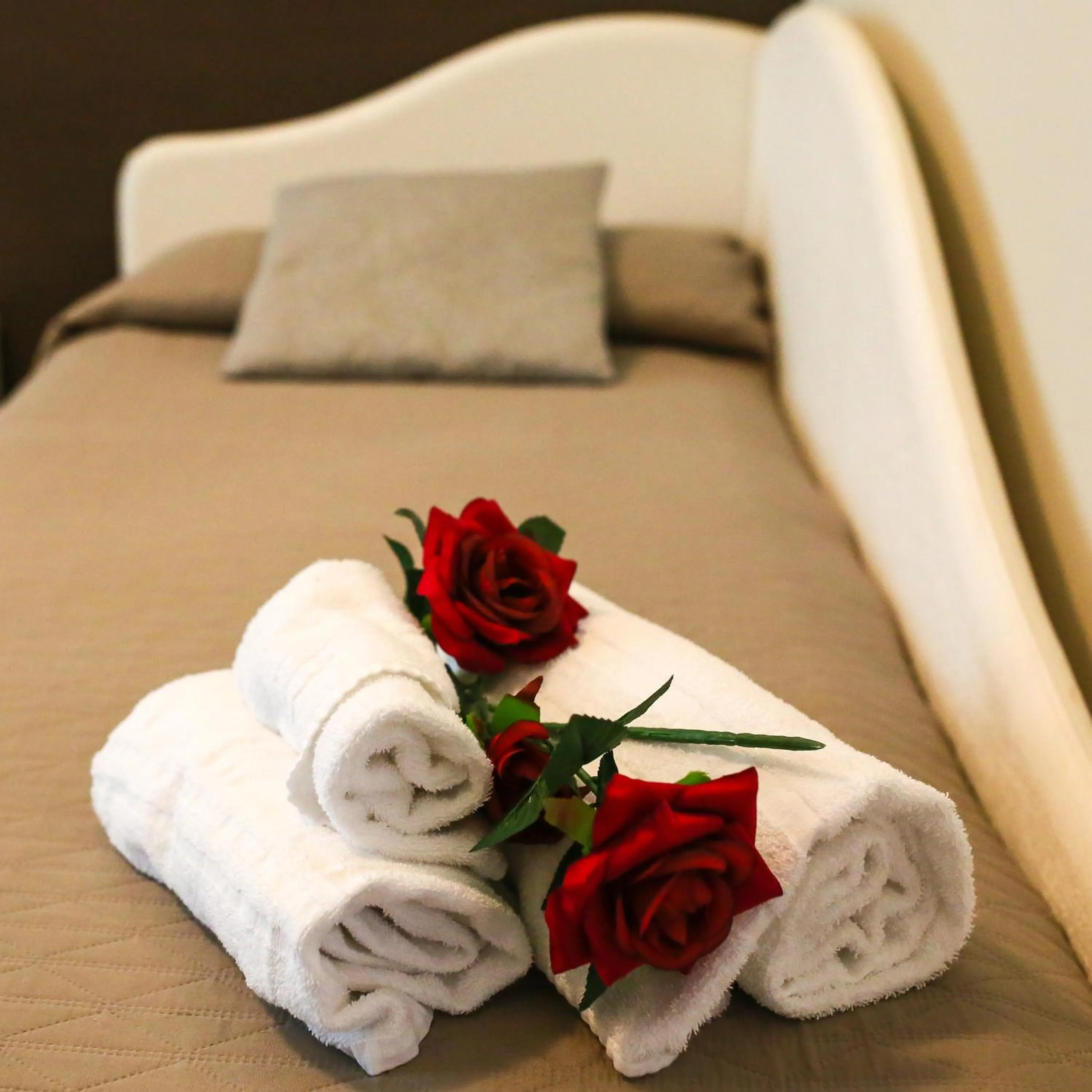 Decorative detail, Bed in Hotel Bergamo