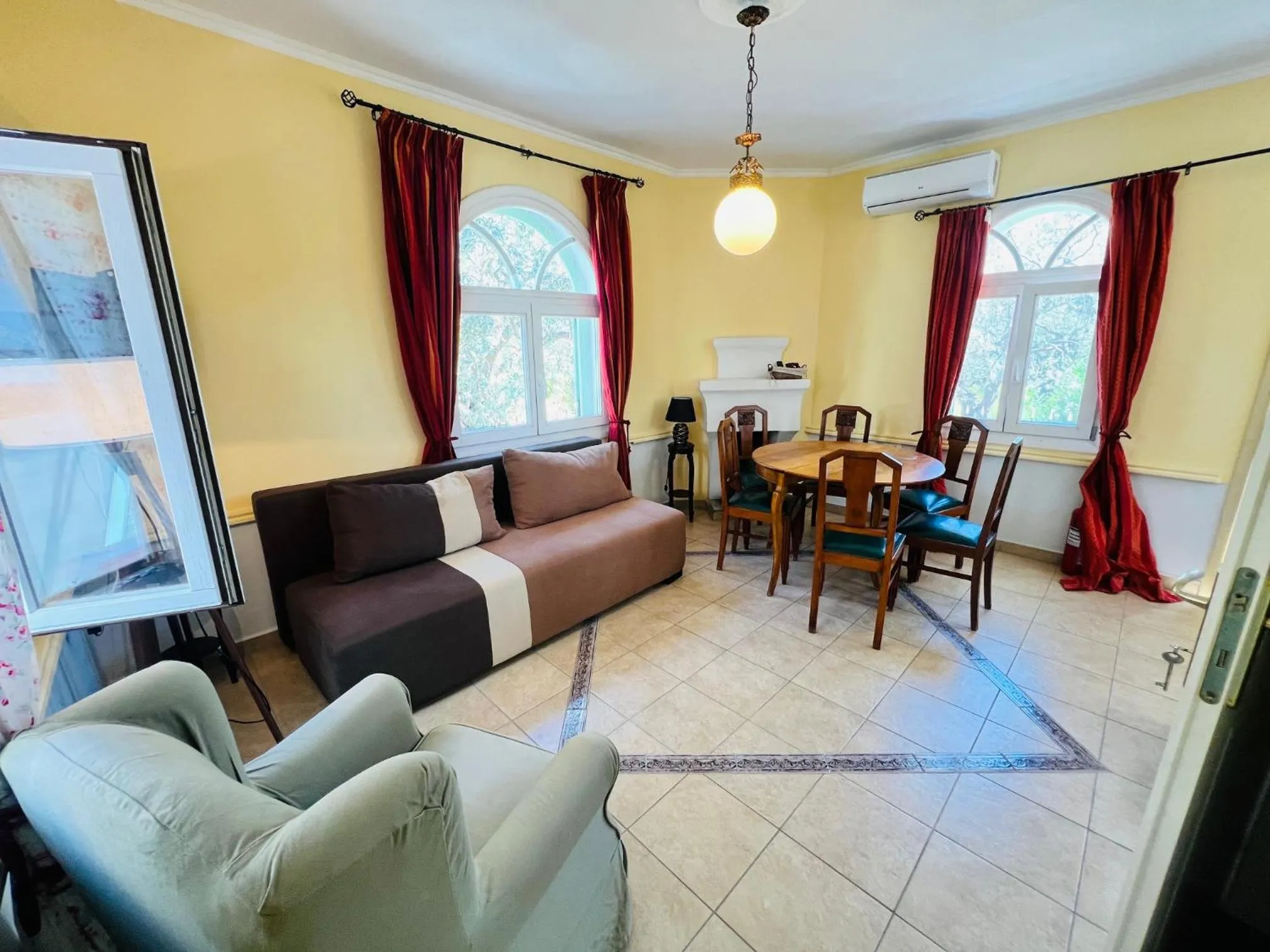 Living room in Villas Thassos