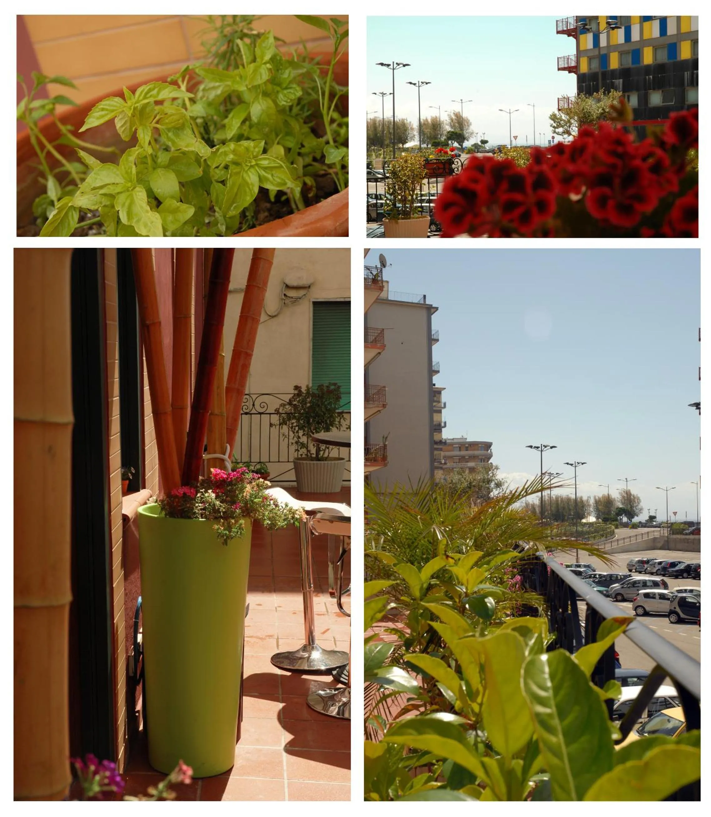 Balcony/Terrace in B&B Mini Hotel Incity-close train station and port-
