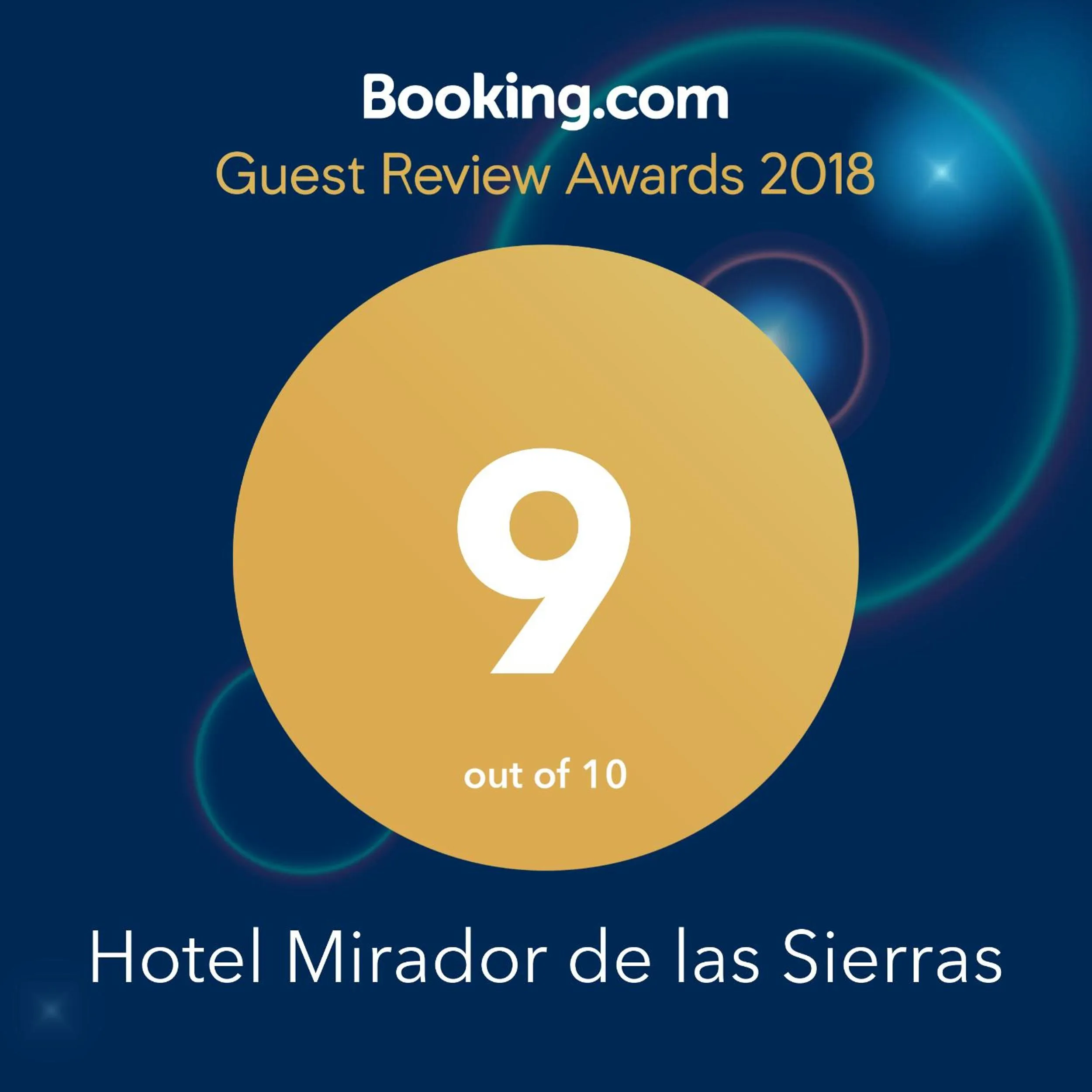 Certificate/Award in Hotel Mirador de las Sierras