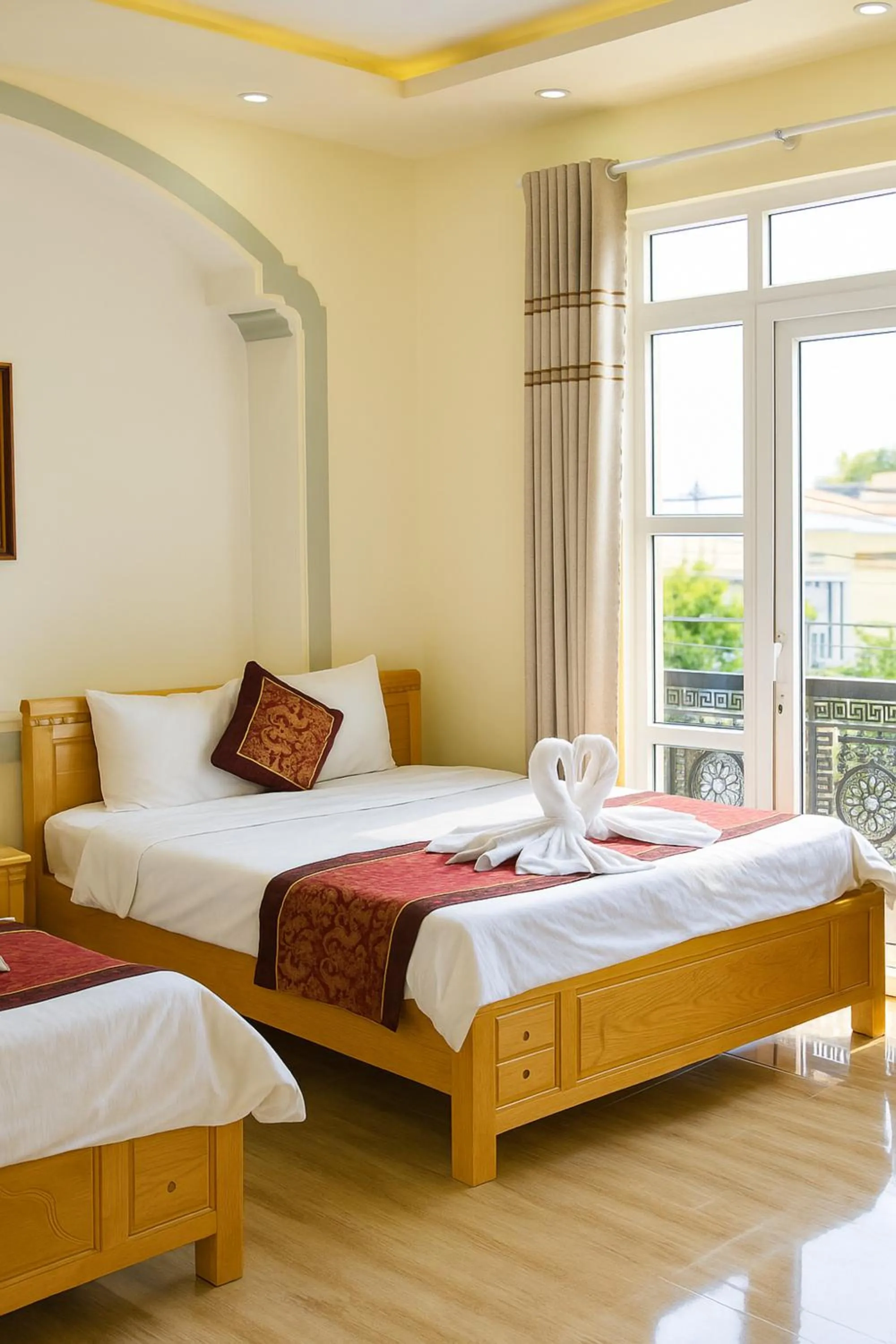 Bed in Kim Ngân Hotel Buôn Ma Thuột