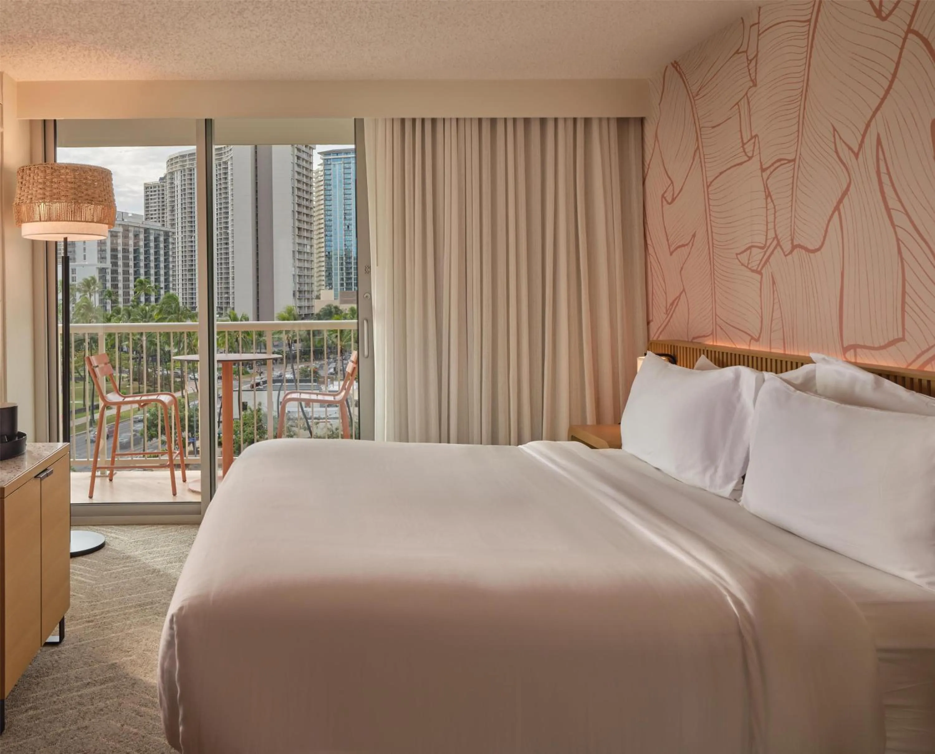 Bed in The Ambassador of Waikiki, Tapestry Collection by Hilton