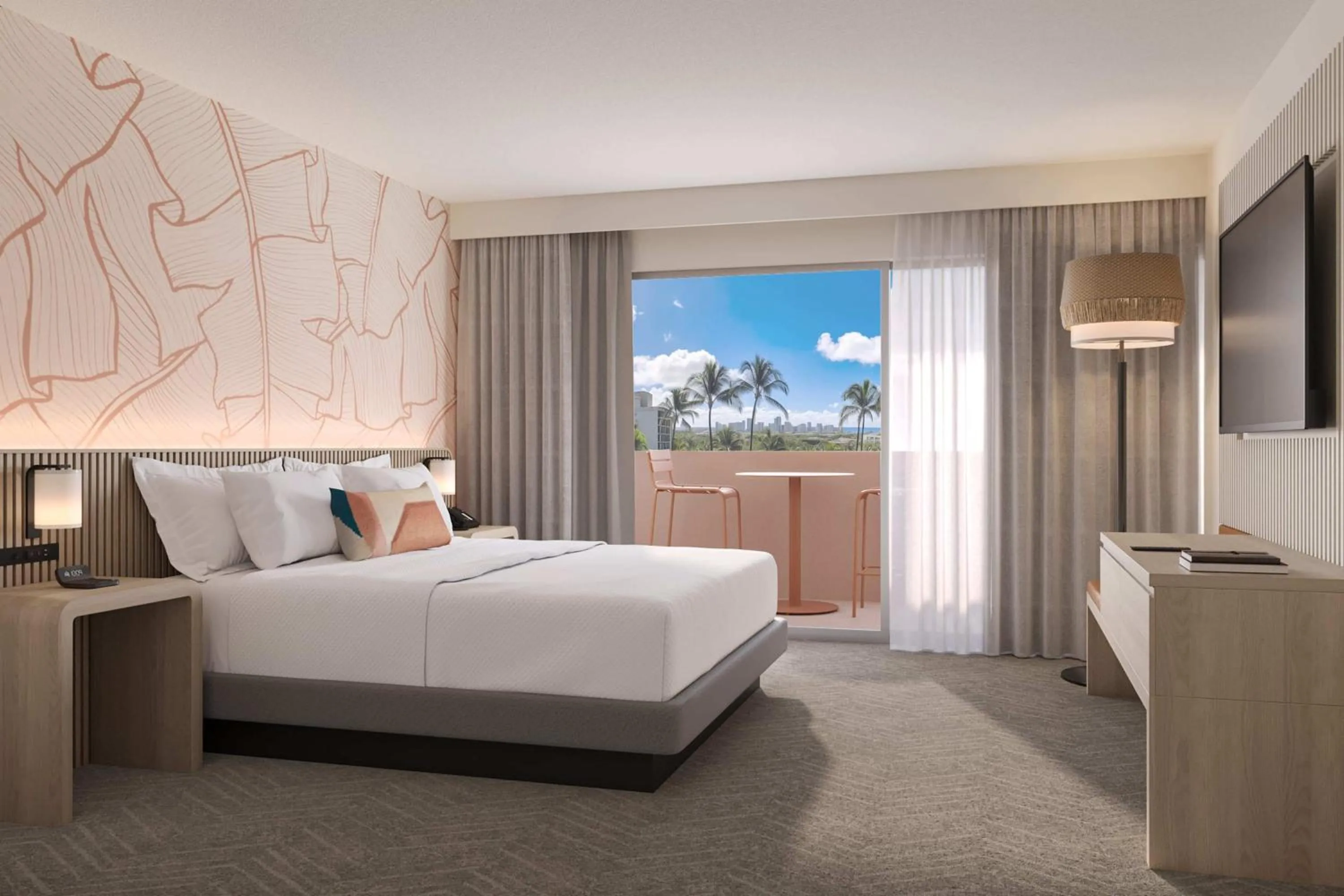 Bed in The Ambassador of Waikiki, Tapestry Collection by Hilton