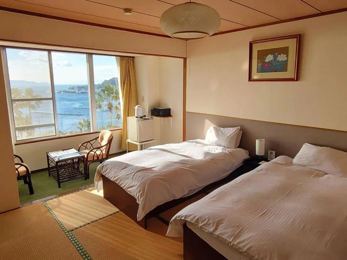 Bed in Ibusuki Phoenix Hotel Bed in Ibusuki Phoenix Hotel