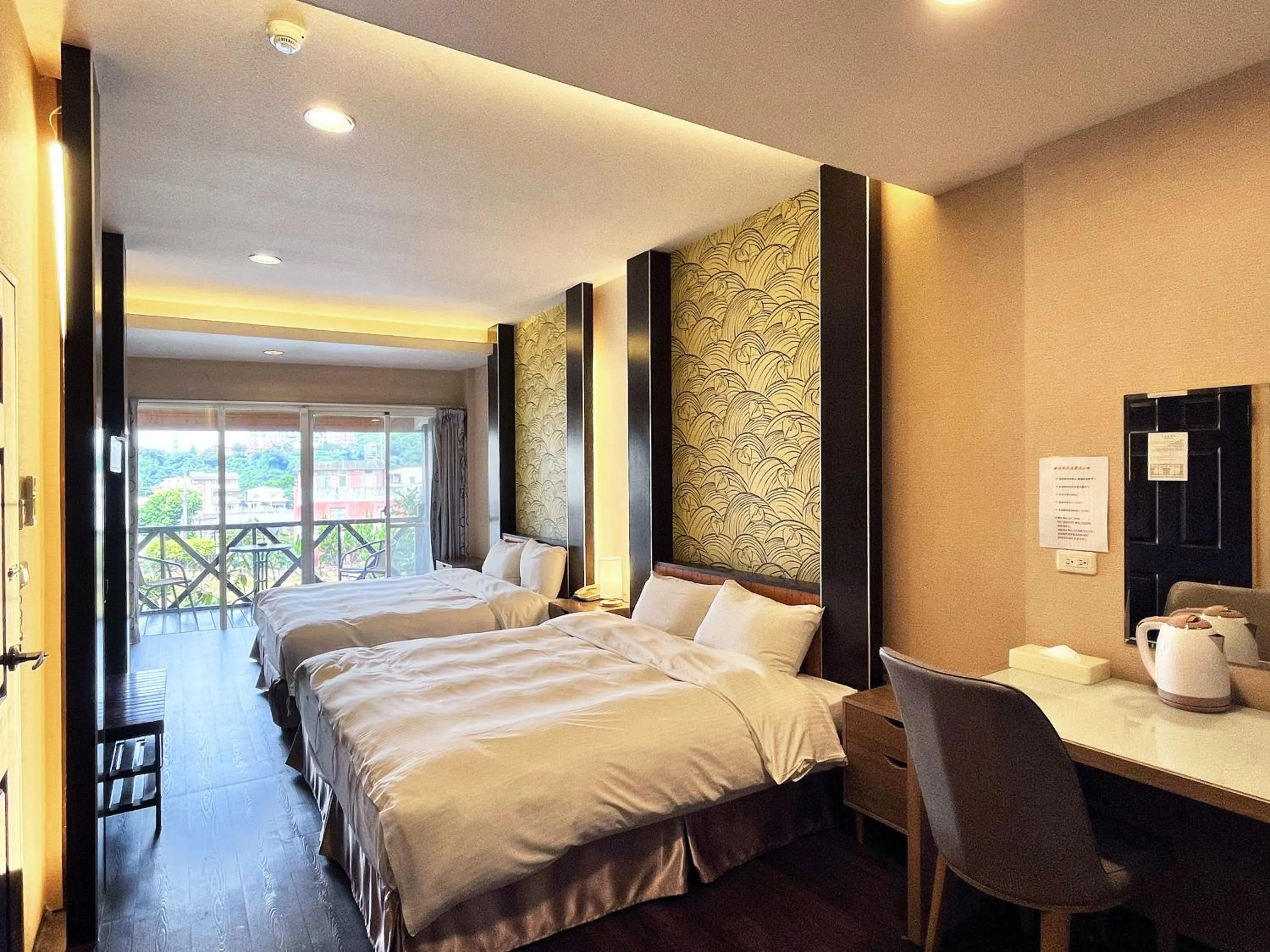 Bed in Ci Meng Rou Resort Villa