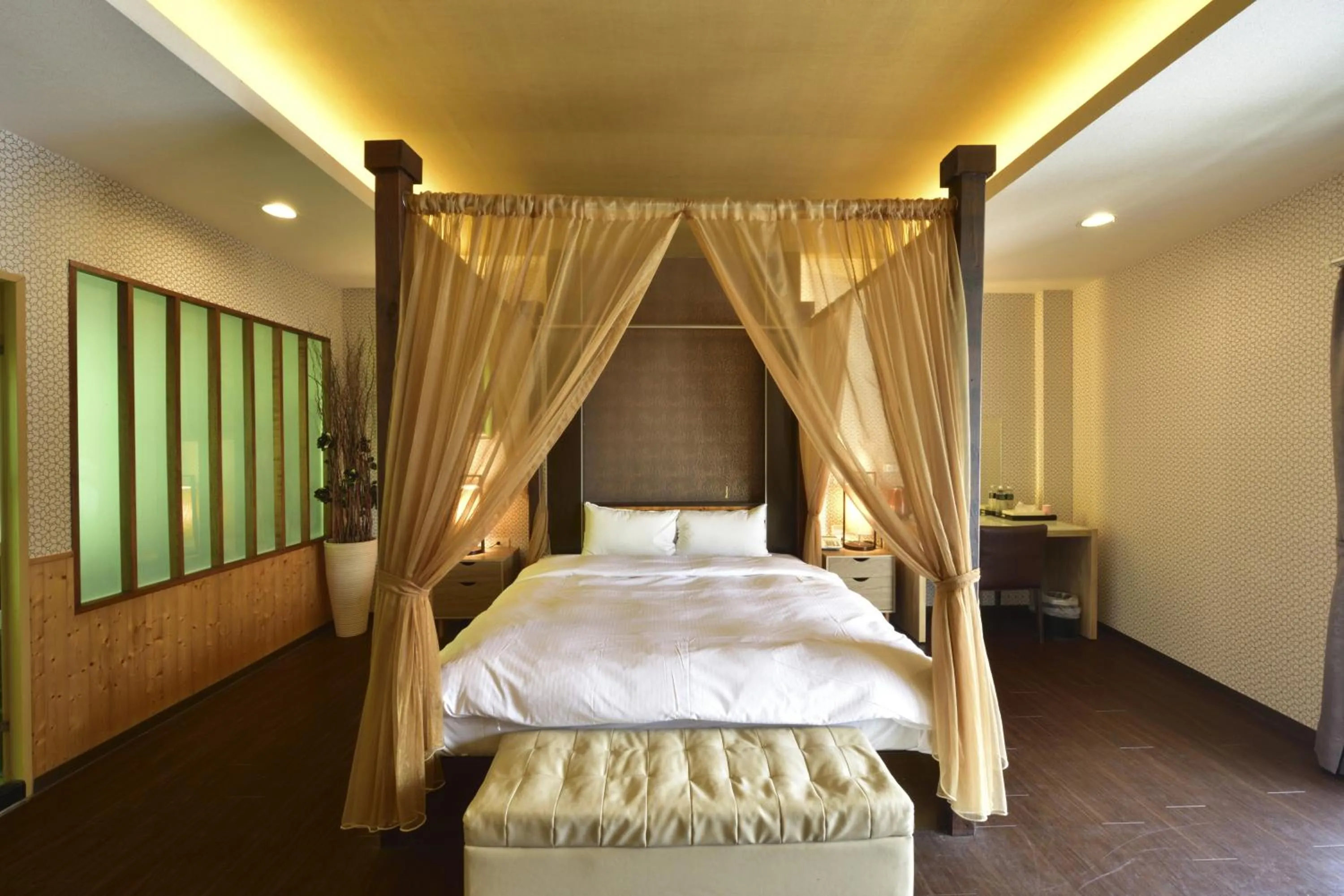 Bed in Ci Meng Rou Resort Villa