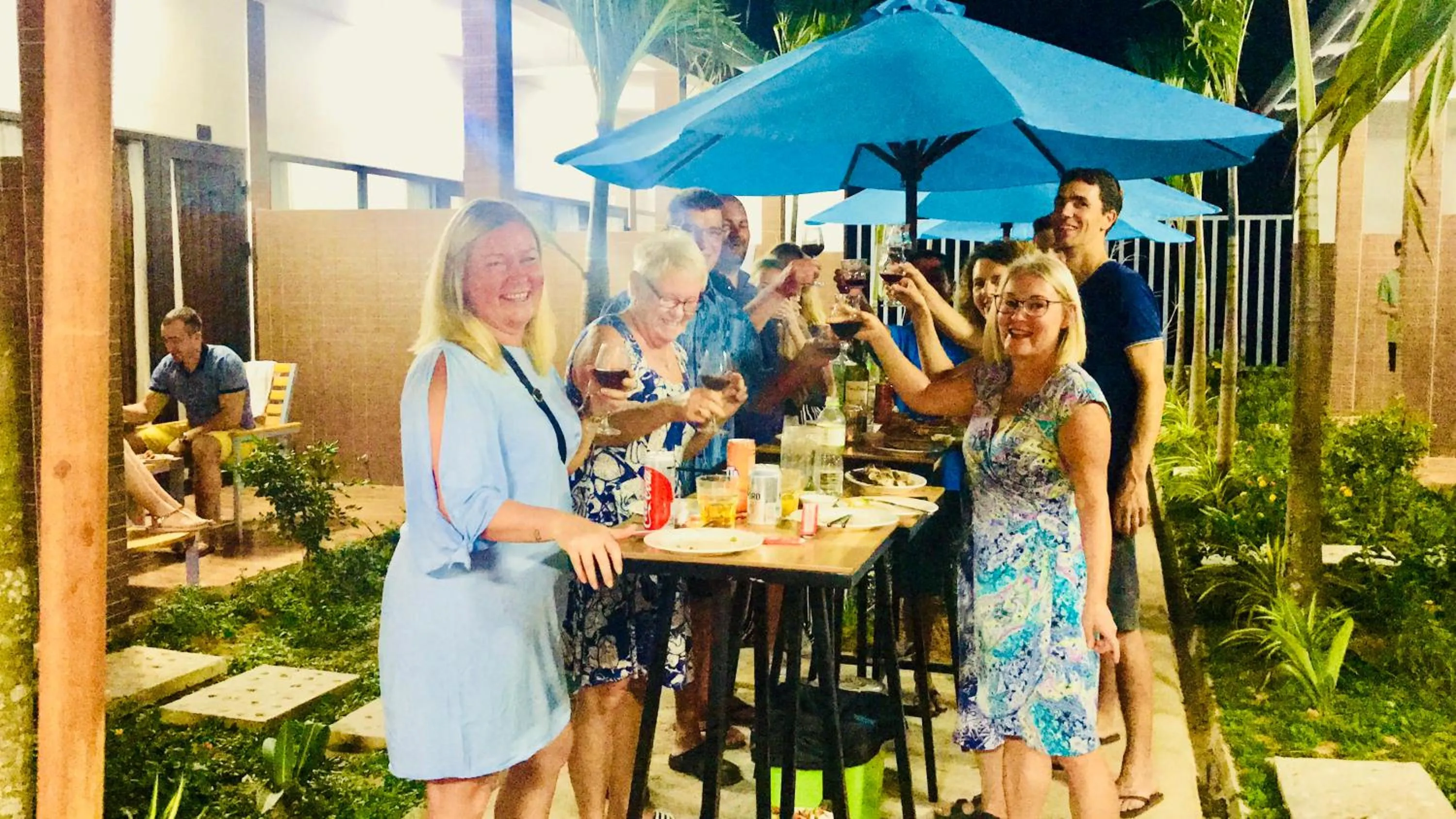 group of guests in Canary Bungalow