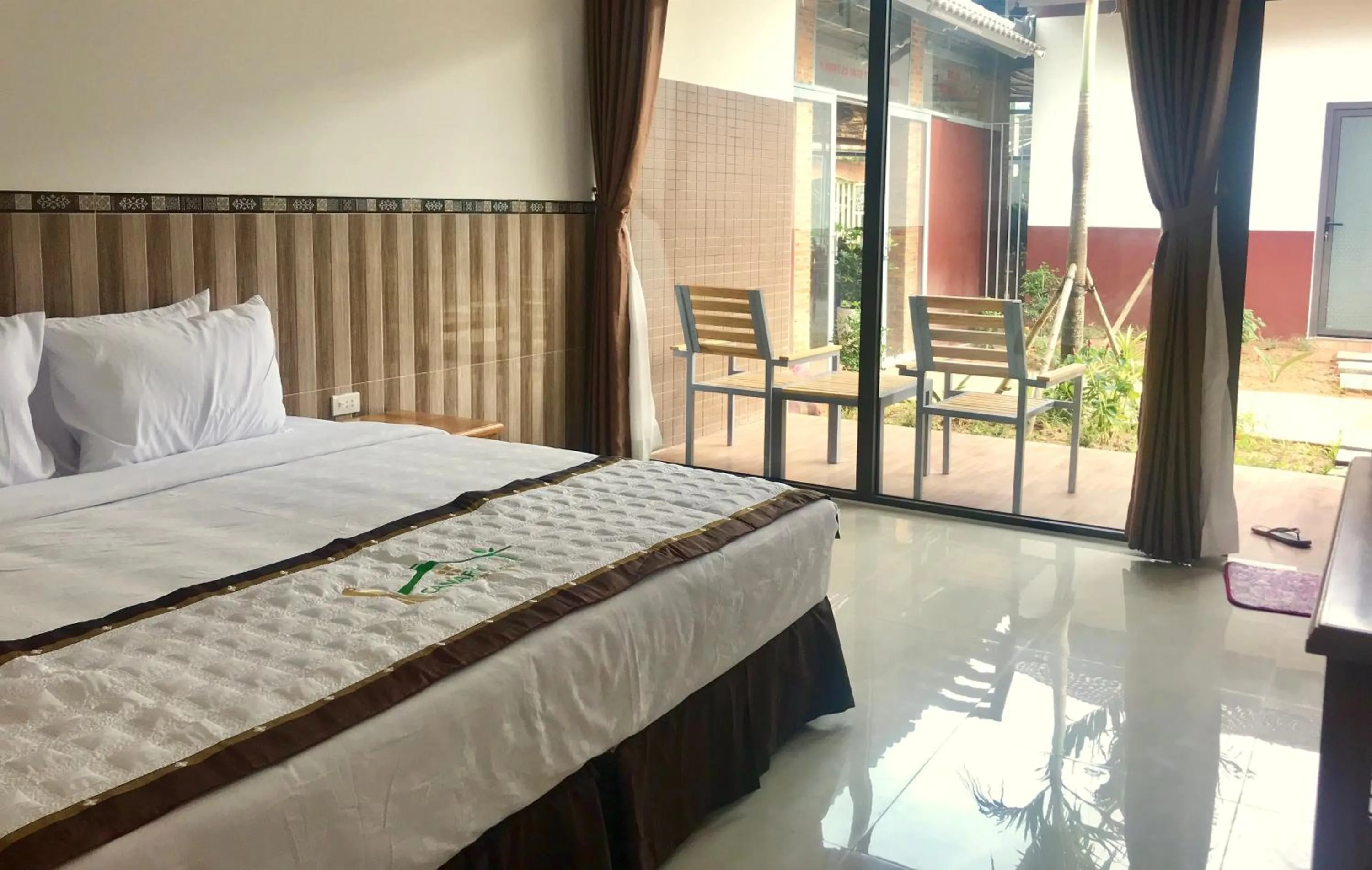 Bed in Canary Bungalow