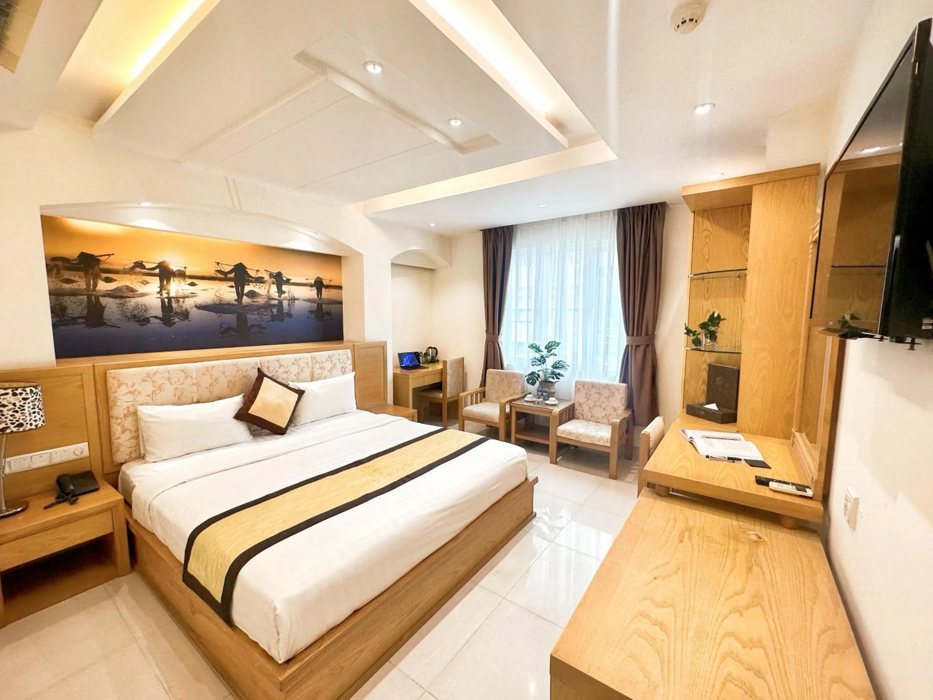 Bed in Vuong Tai Hotel