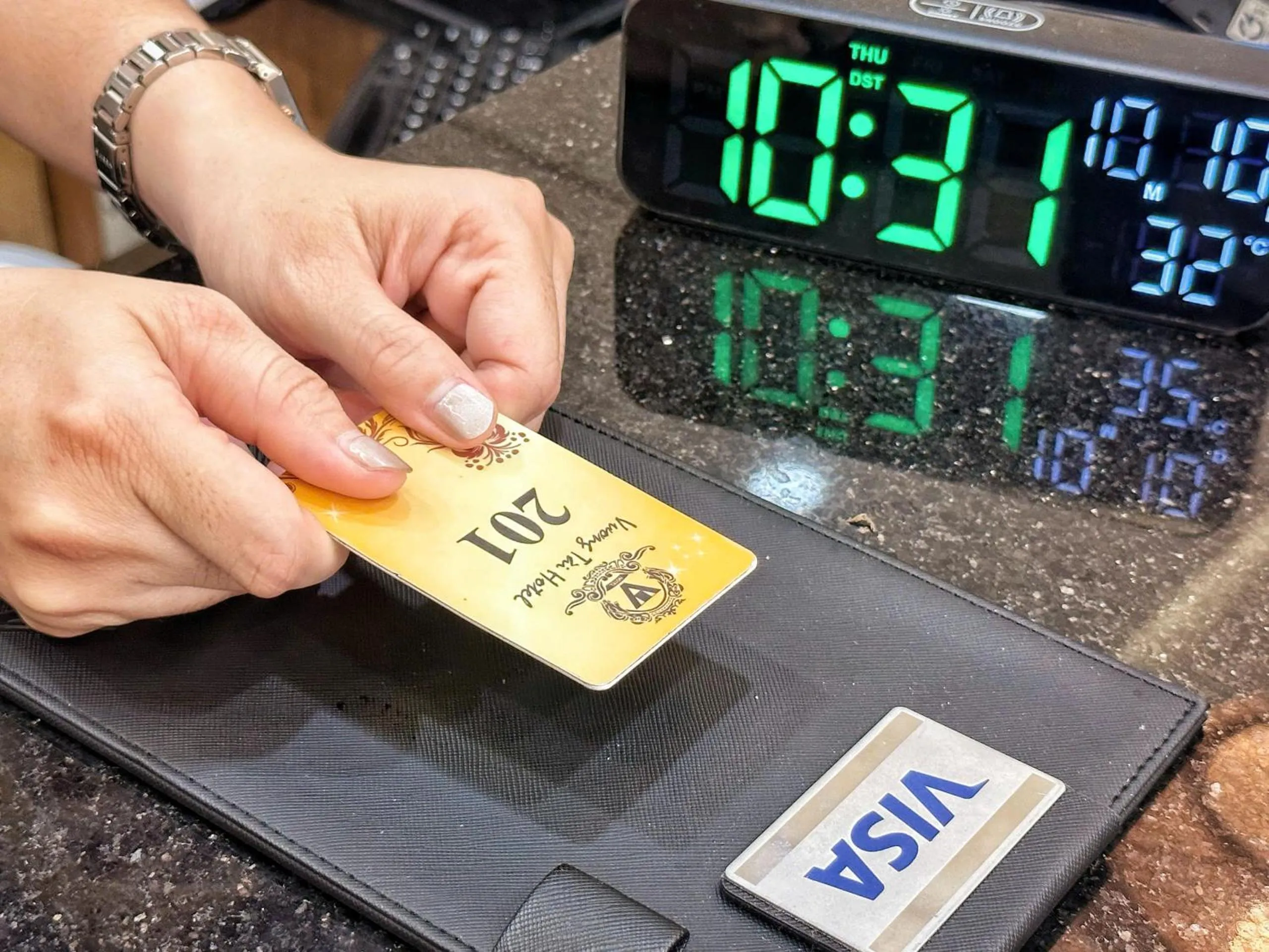 Text overlay in Vuong Tai Hotel