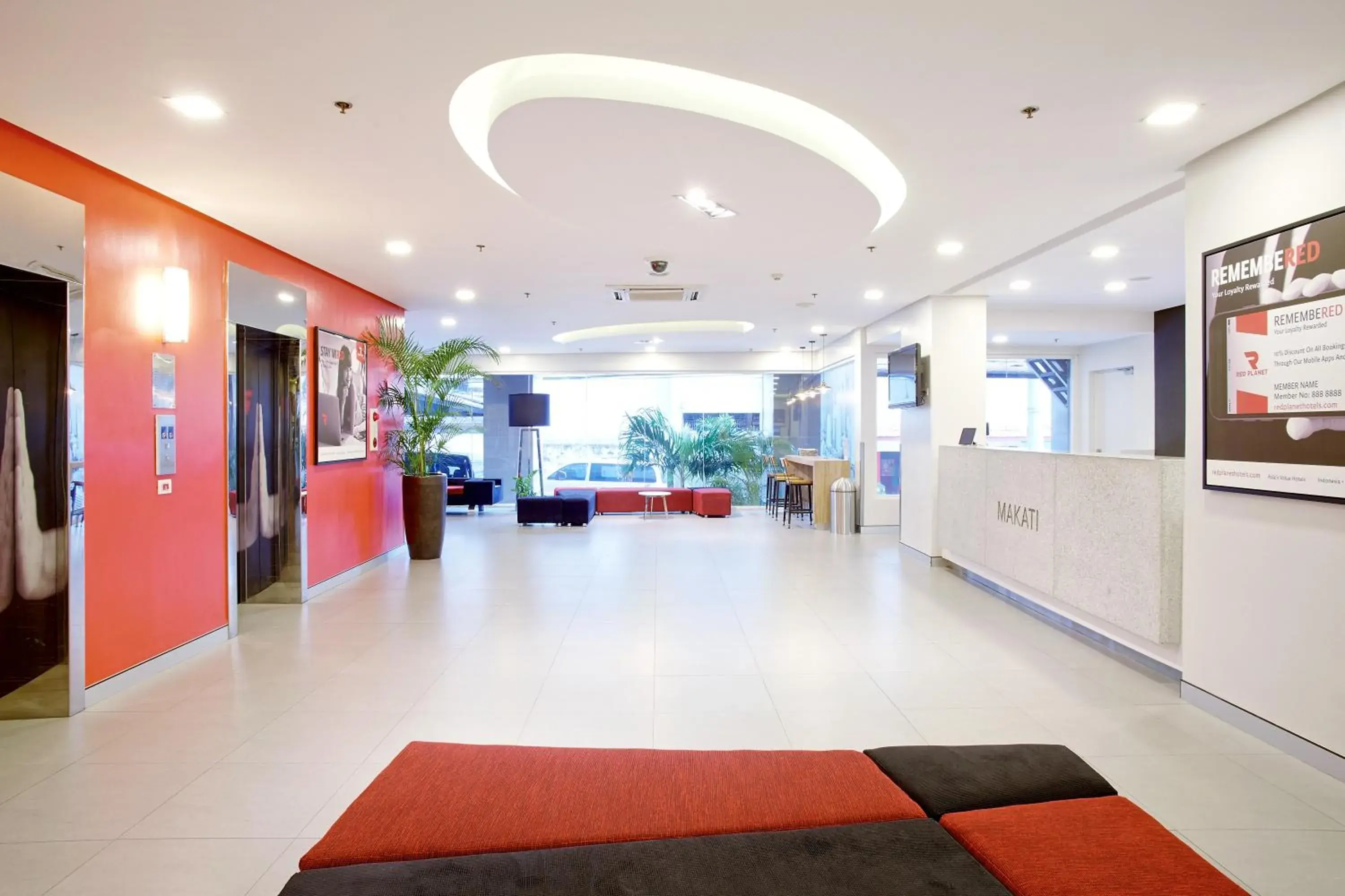 Lobby or reception in Red Planet Makati Avenue Manila Lobby or reception in Red Planet Makati Avenue Manila
