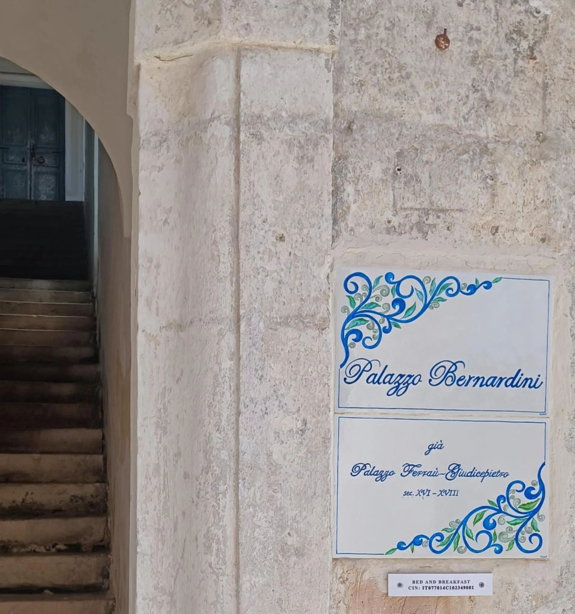 Property building in Palazzo Bernardini B & B