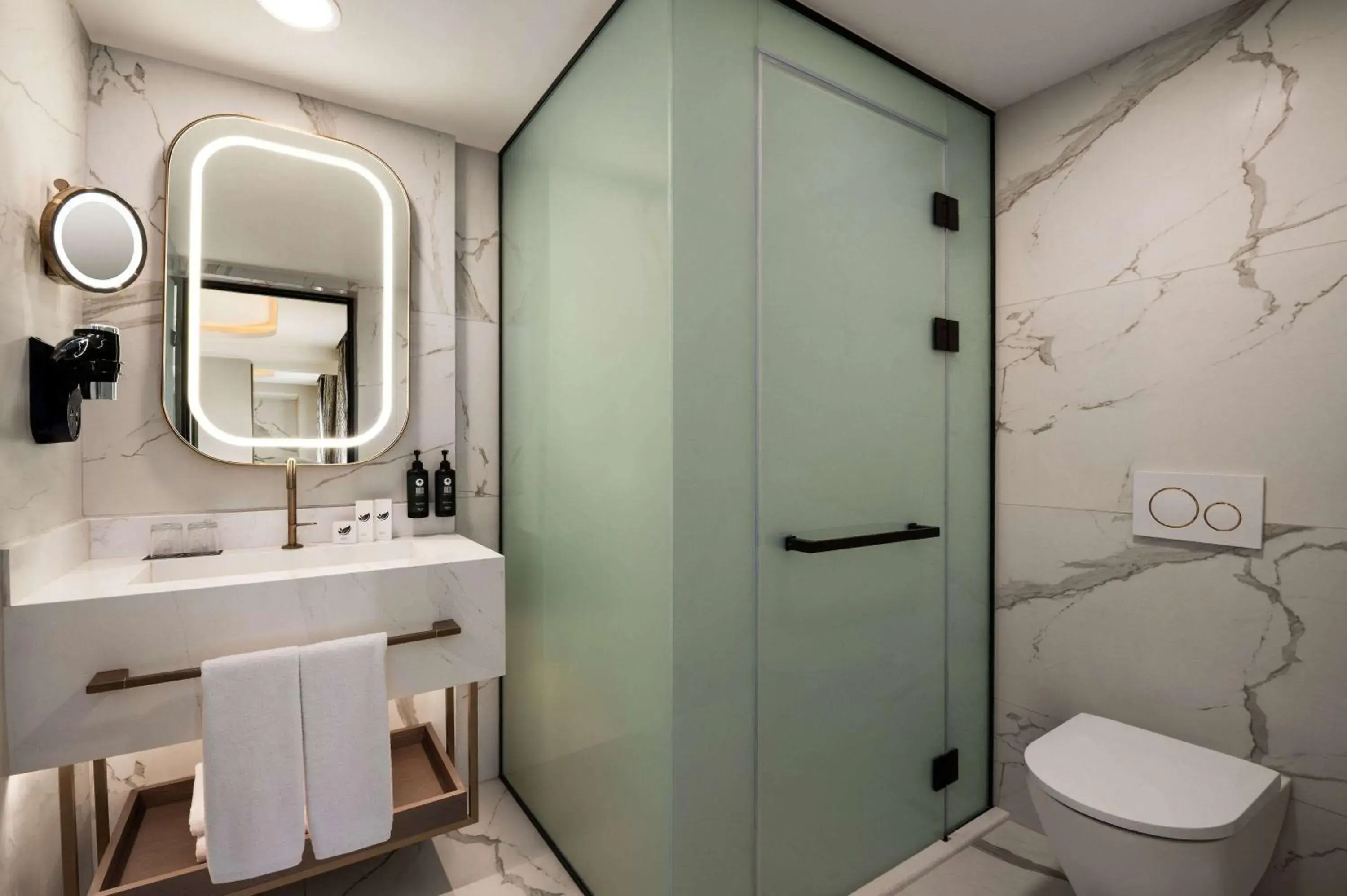 Bathroom in Boreas Hotel, Trademark Collection by Wyndham Bathroom in Boreas Hotel, Trademark Collection by Wyndham