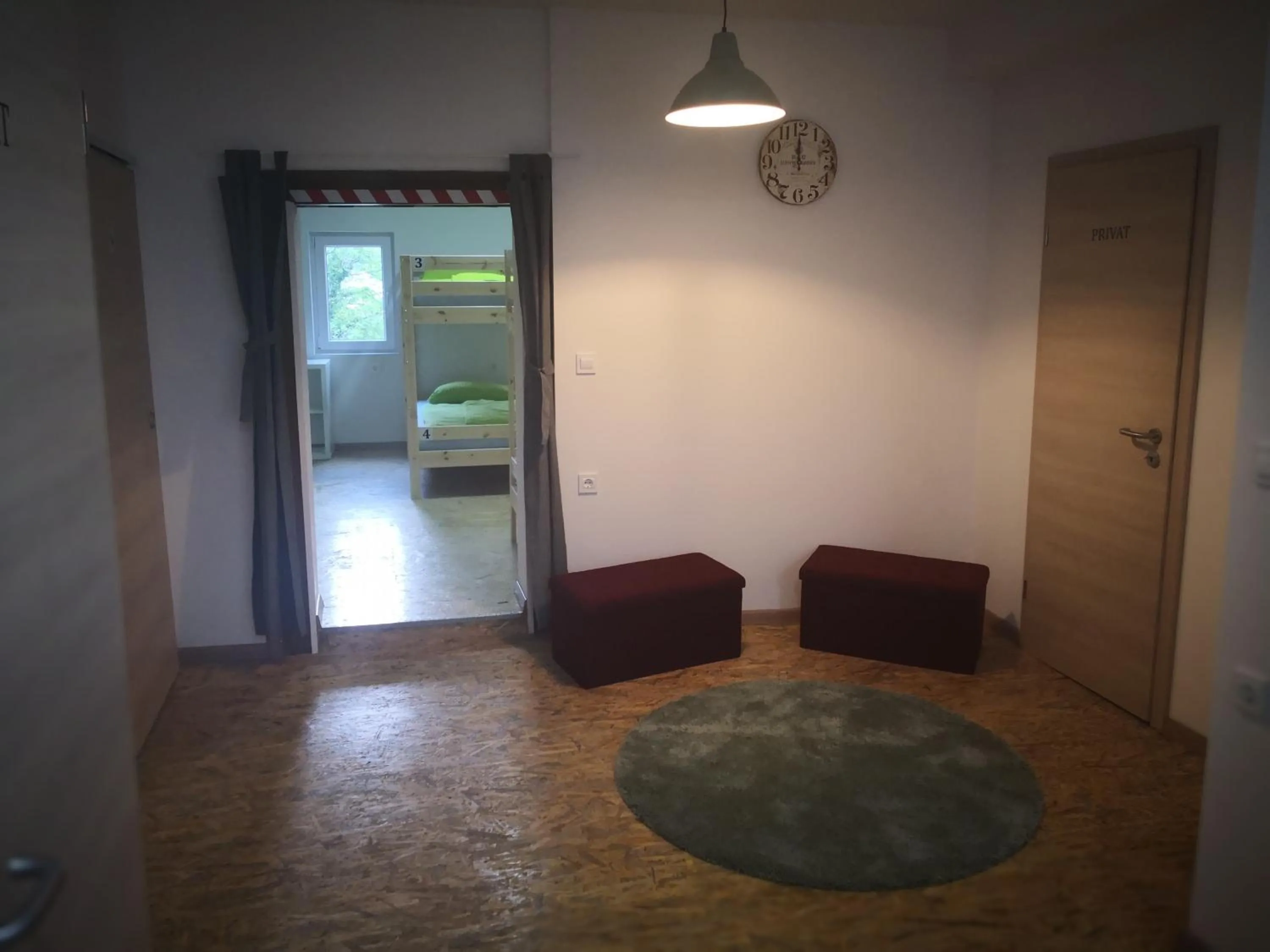 Living room in Bus Station Beds