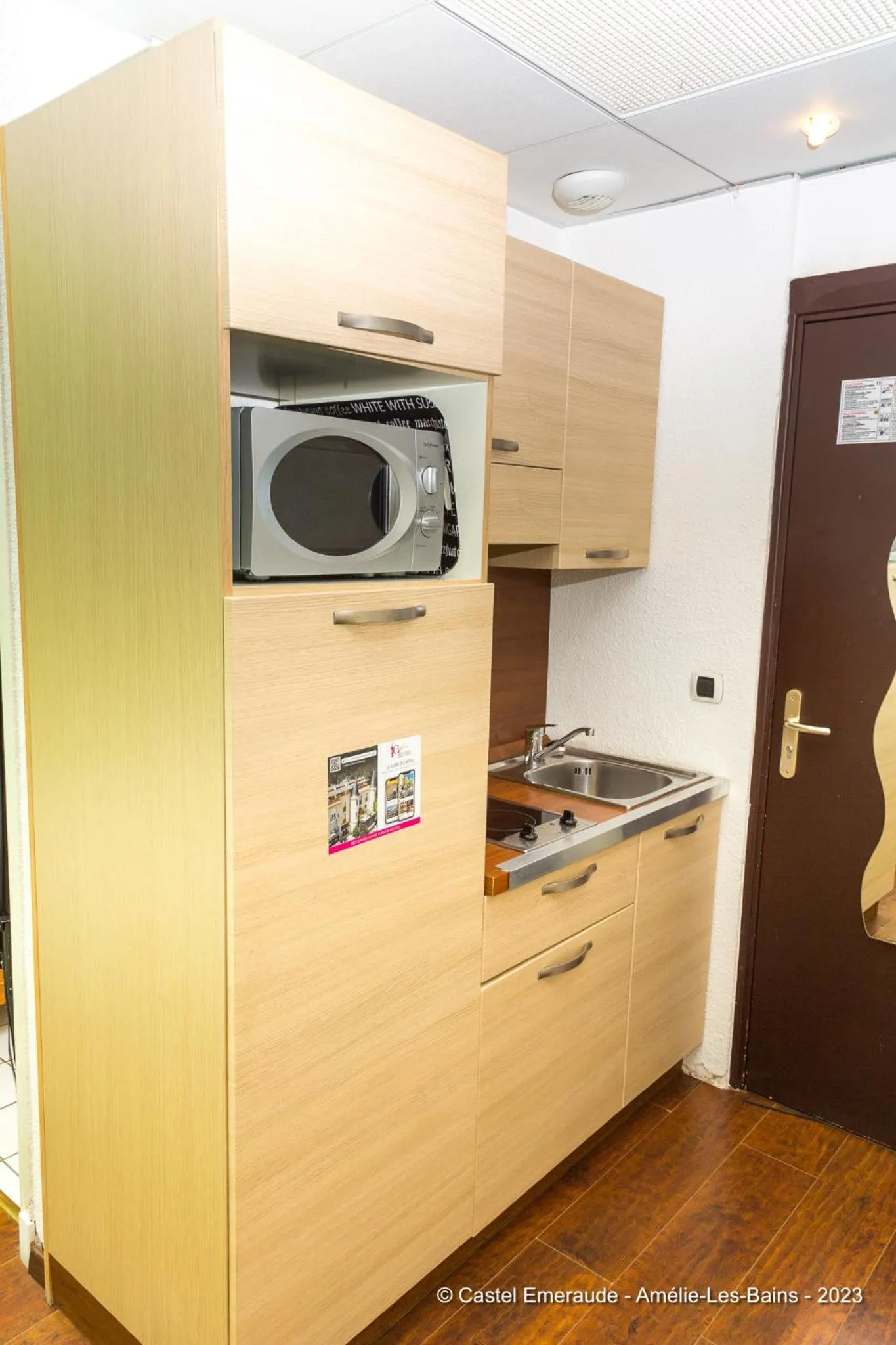 Kitchen or kitchenette in Appart'Hotel Castel Emeraude, Charme et Caractère