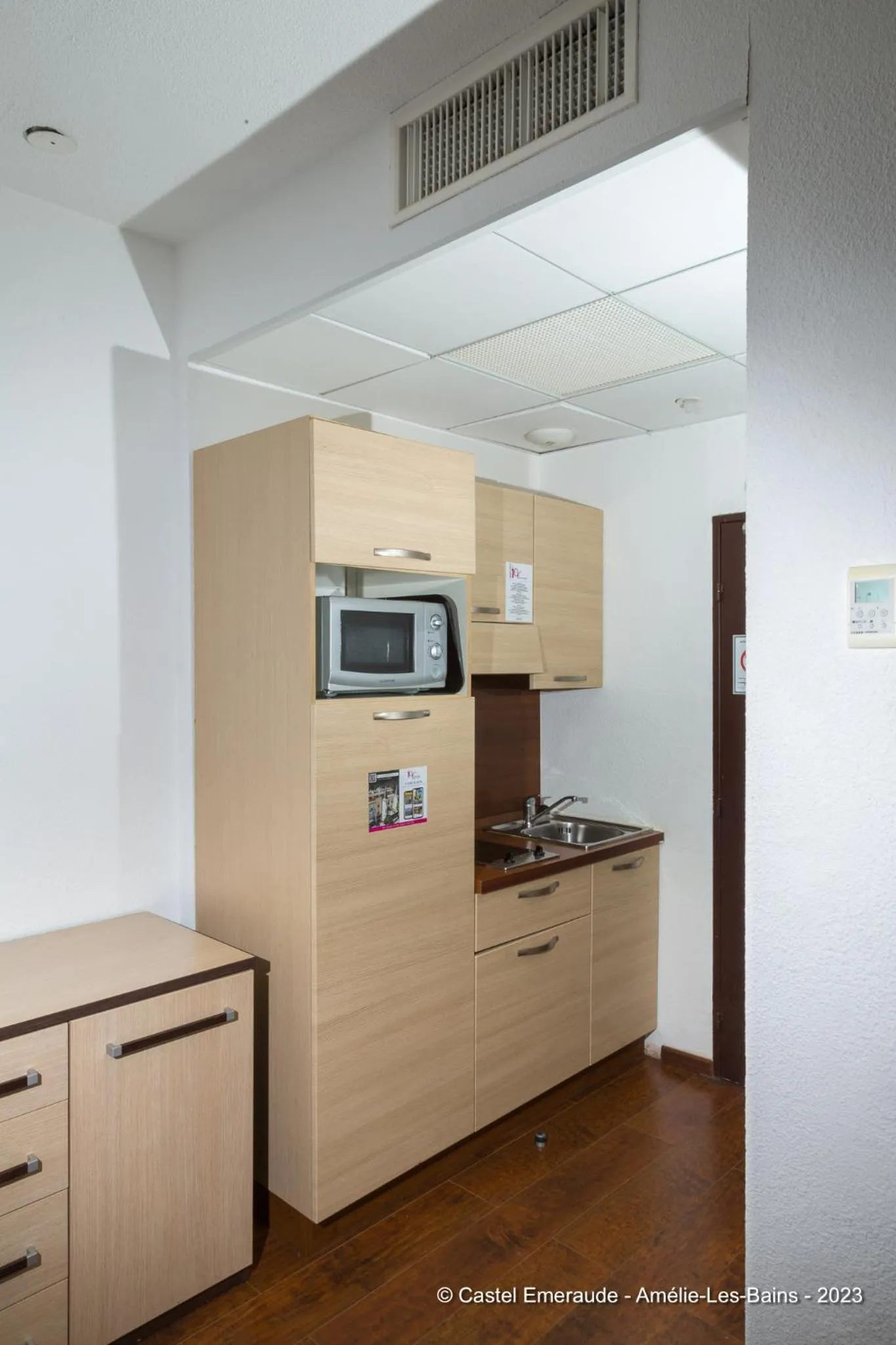 Kitchen or kitchenette in Appart'Hotel Castel Emeraude, Charme et Caractère