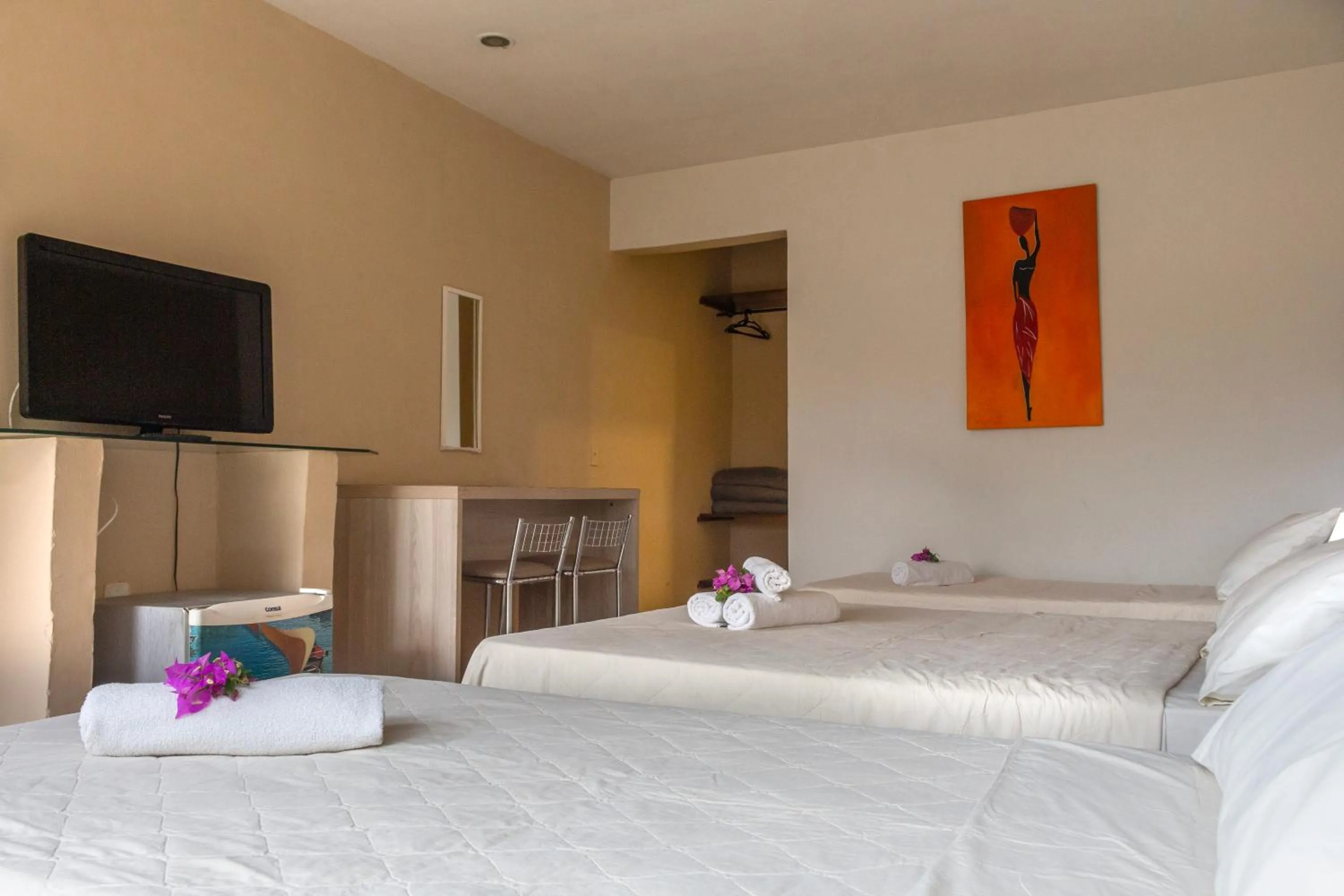 Bed in Pousada New Paradise