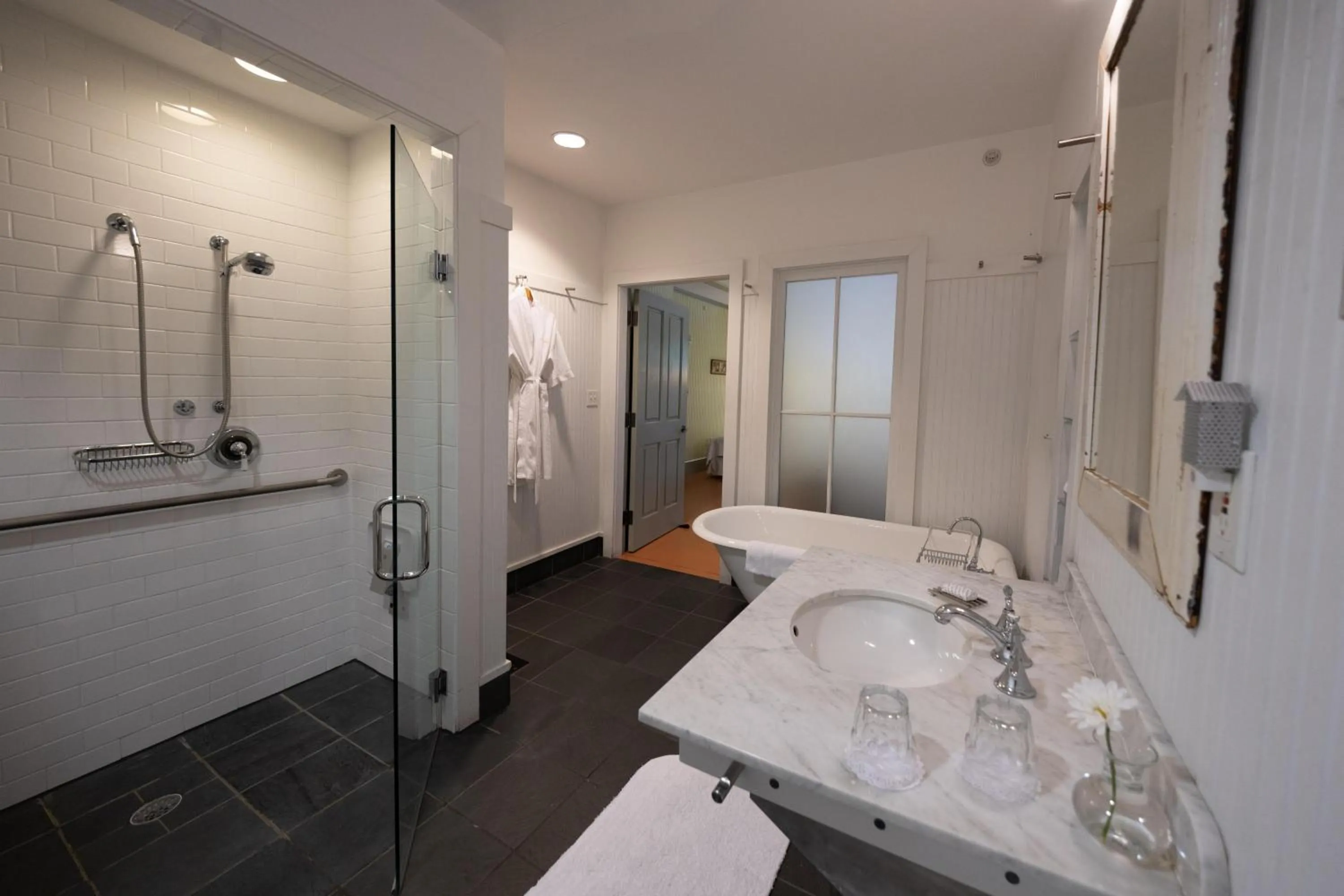 Shower in The Porches Inn at Mass MoCA