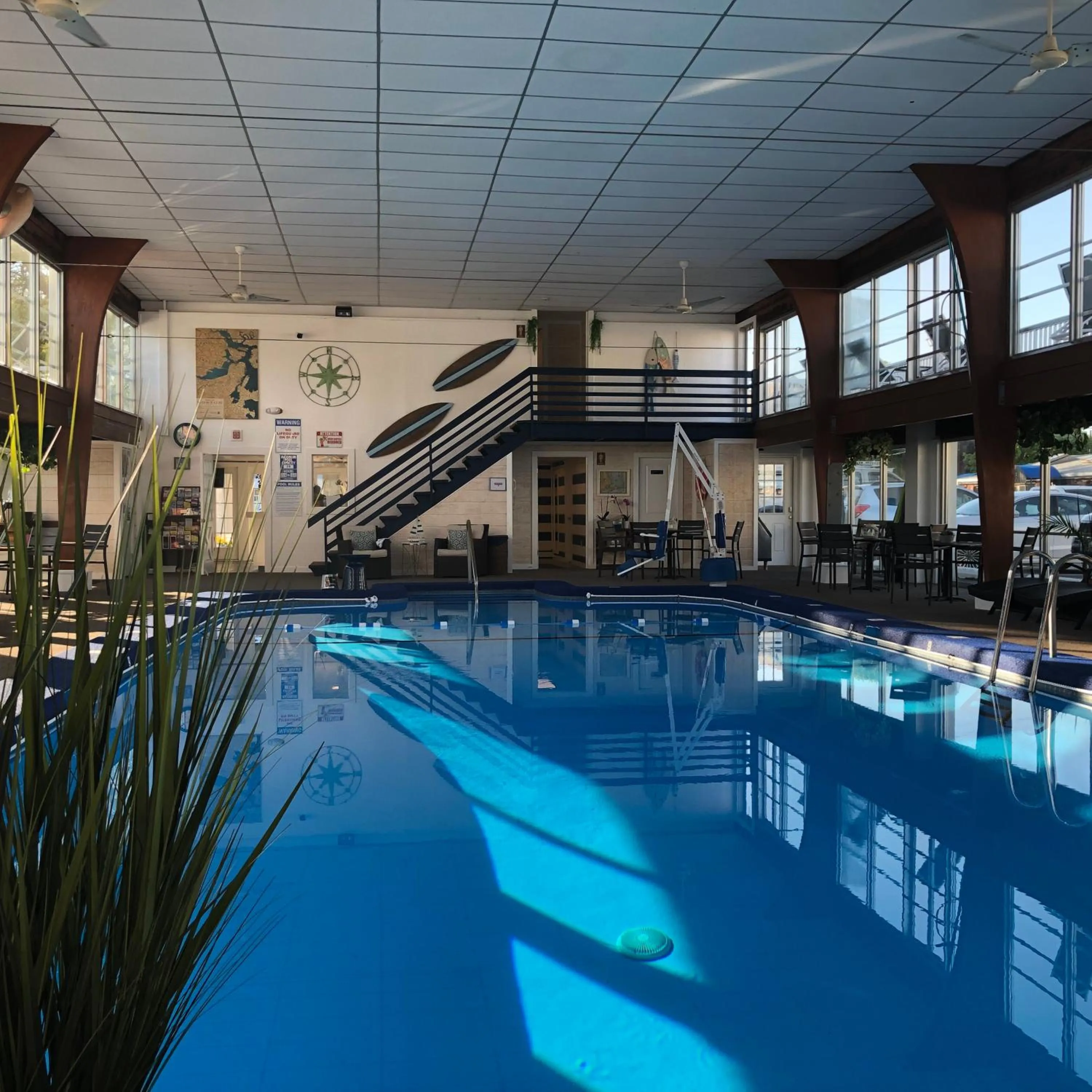 Pool view in Hyannis Inn