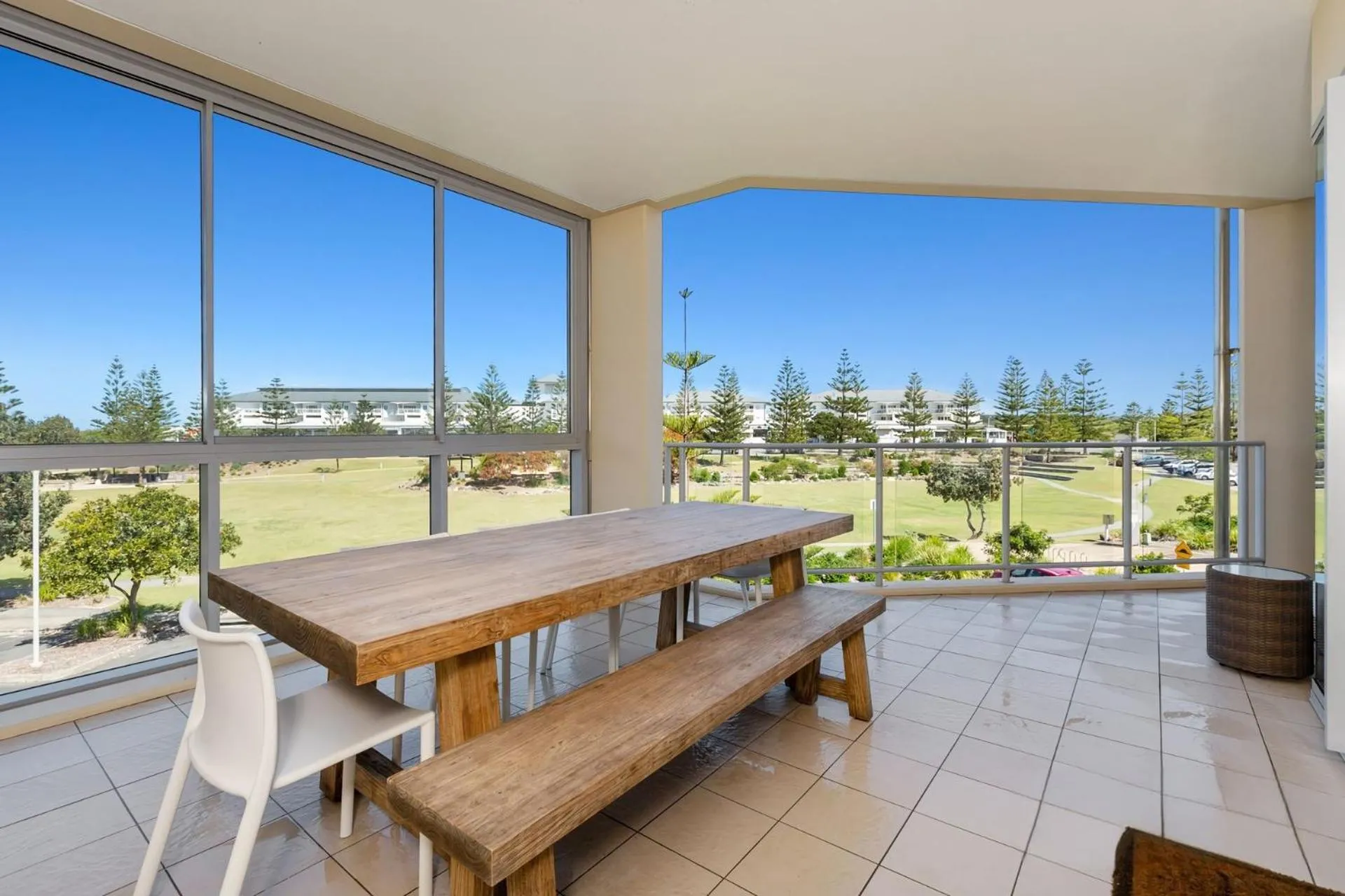 Patio in Wave Culture 1204 Beach Bliss - Apartment with complex Pool & Spa