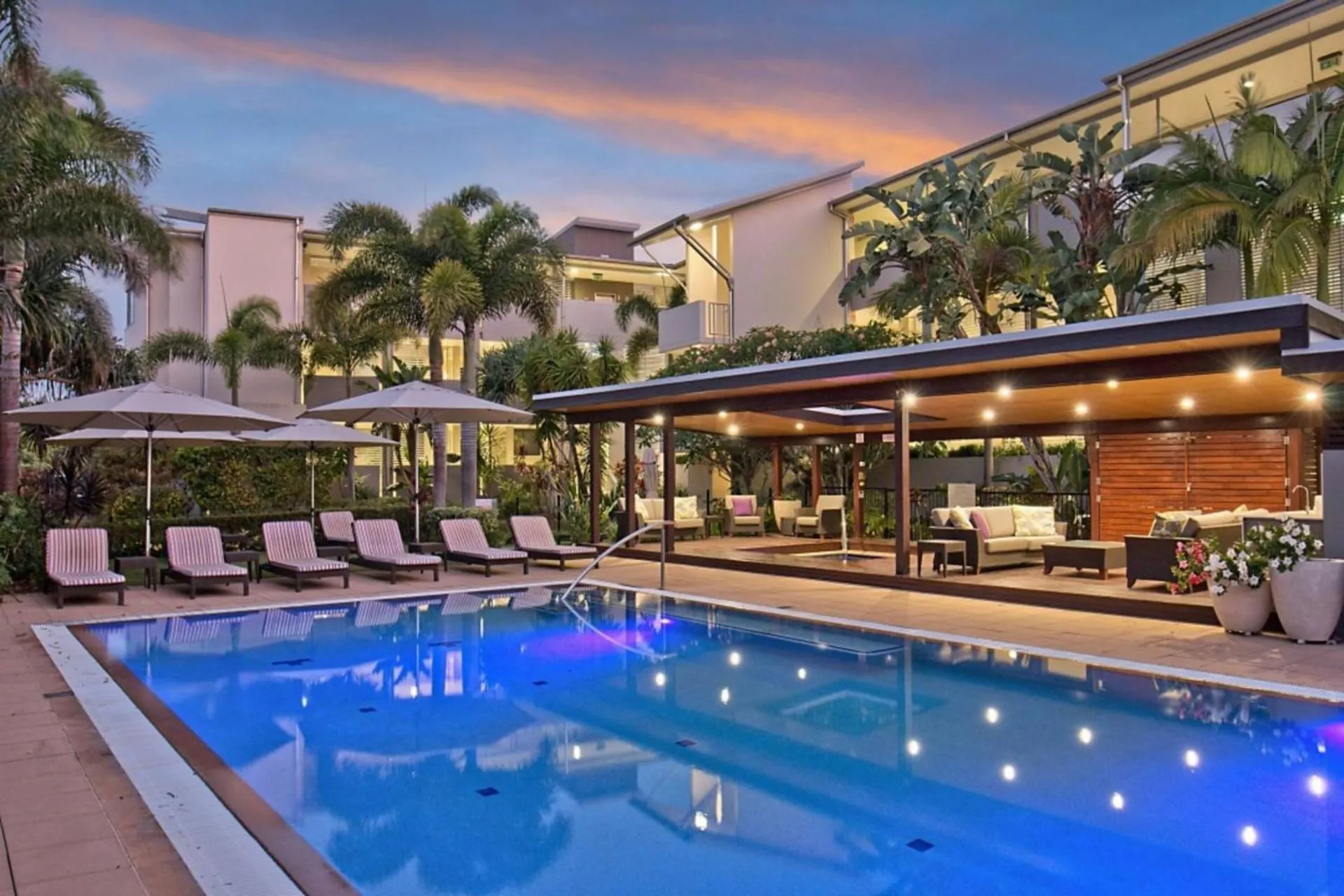 Pool view in Wave Culture 1204 Beach Bliss - Apartment with complex Pool & Spa