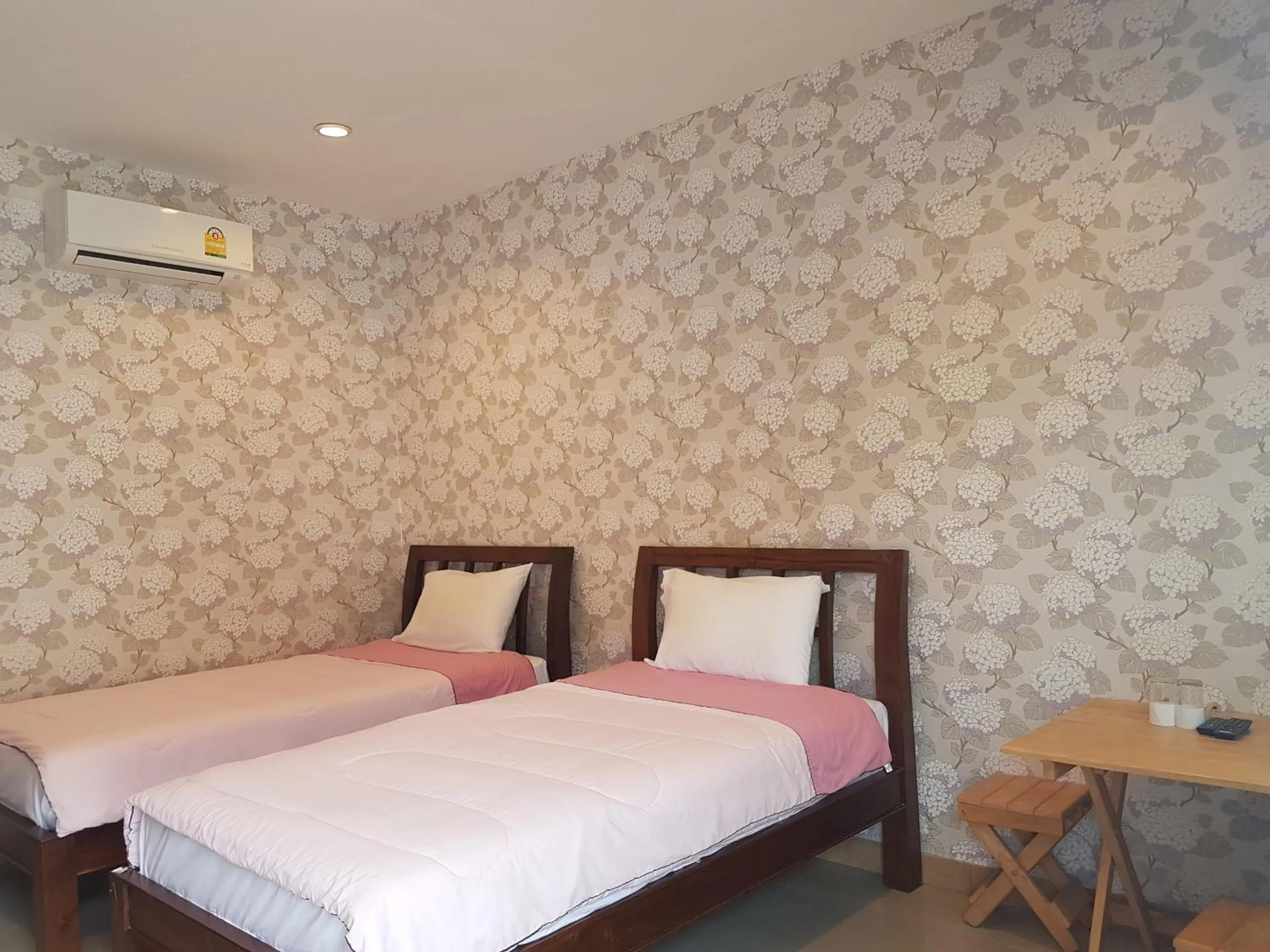 Bed in Blue Sky Villa Khao Yai