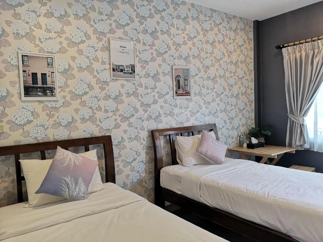 Bed in Blue Sky Villa Khao Yai