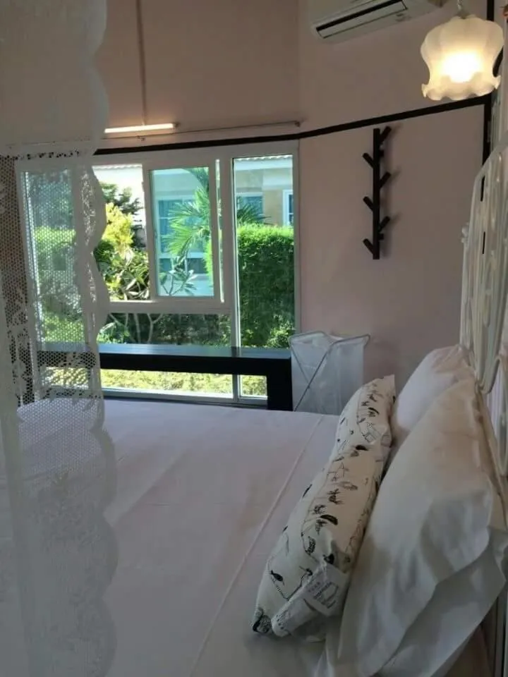 Bed in Blue Sky Villa Khao Yai