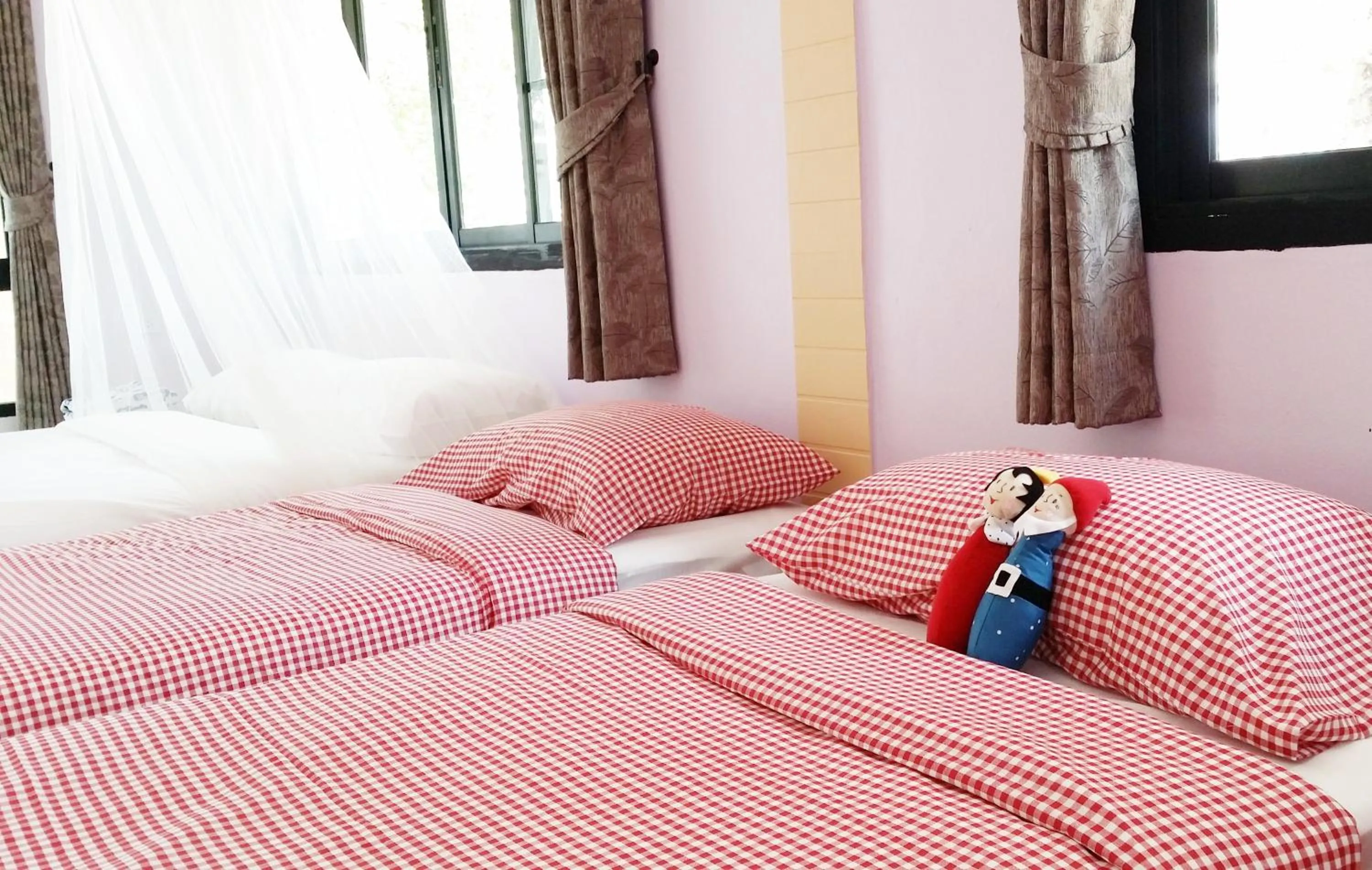 Bed in Blue Sky Villa Khao Yai