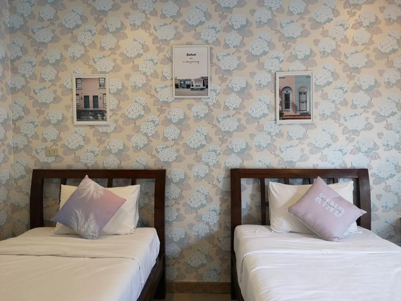 Bed in Blue Sky Villa Khao Yai