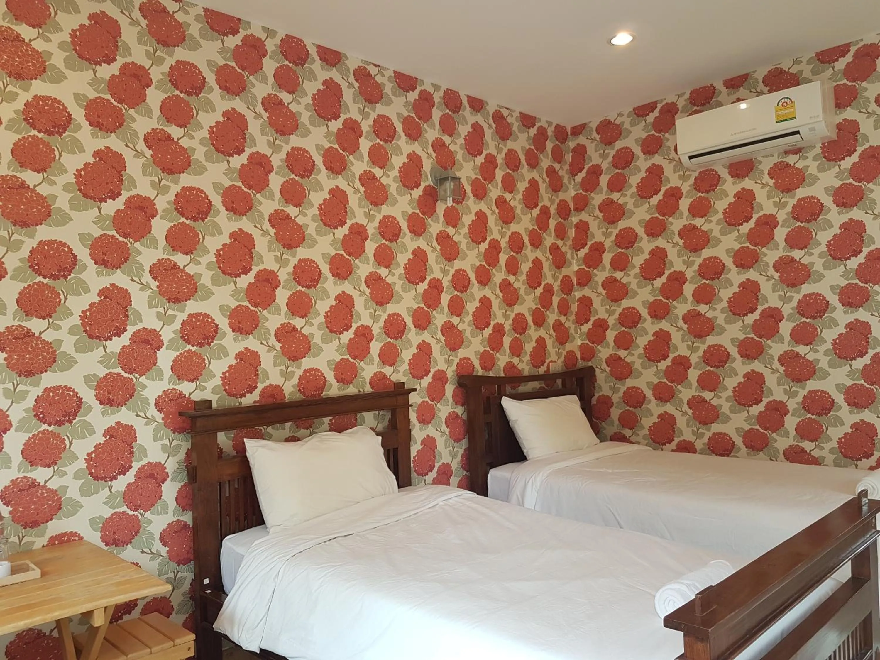 Bed in Blue Sky Villa Khao Yai