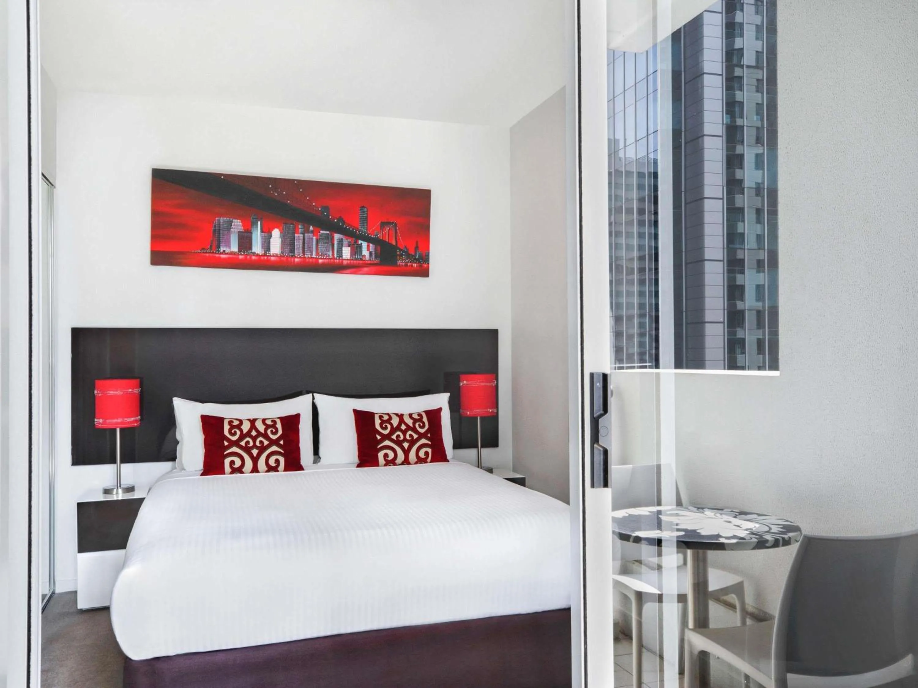 Property building, Bed in Mantra Midtown