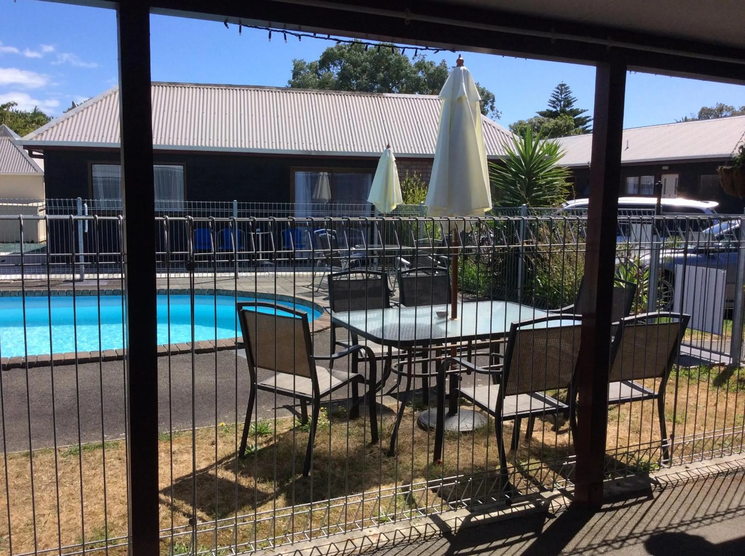 Patio in ASURE Kapiti Court Motel