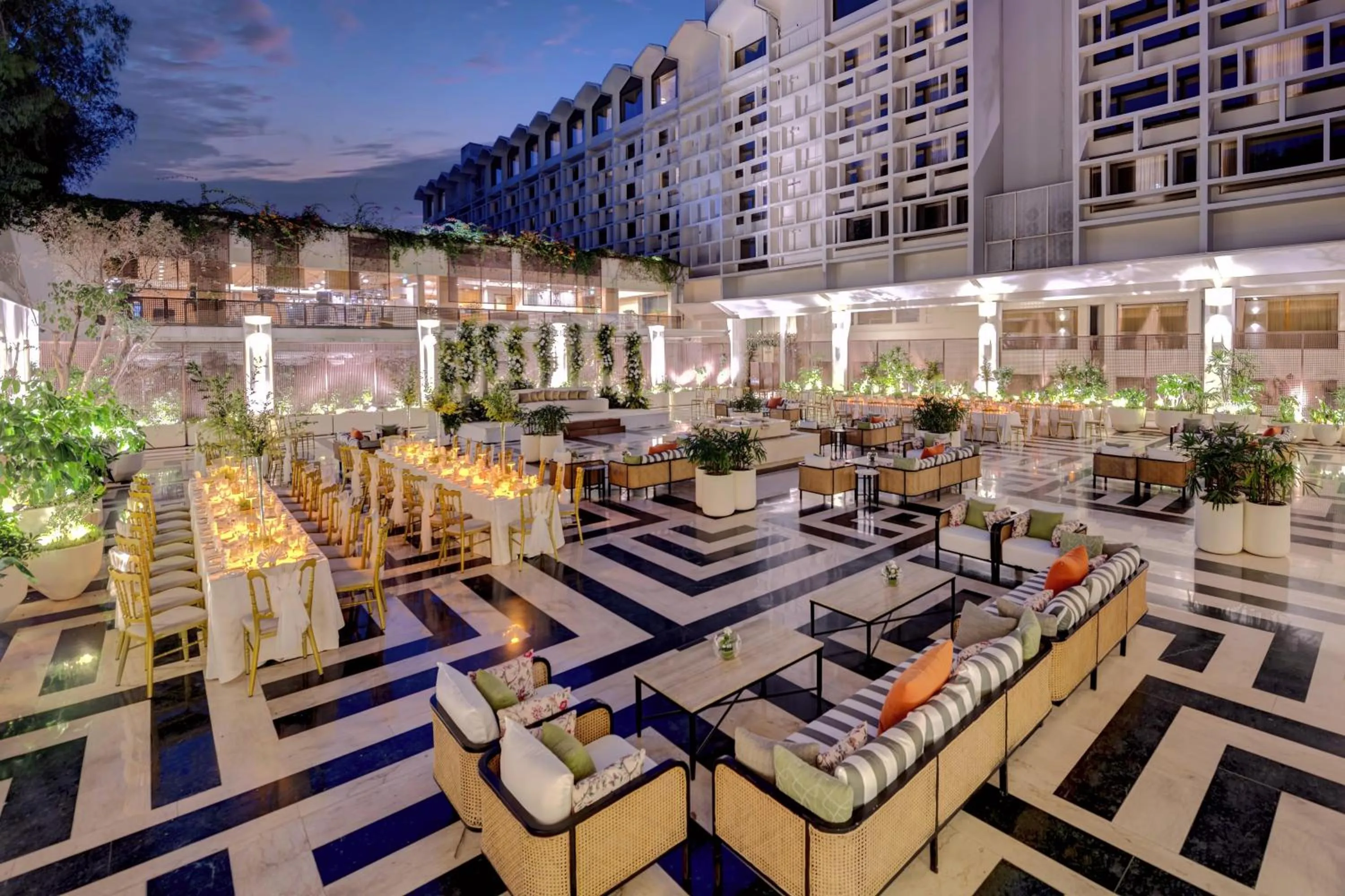Inner courtyard view in Islamabad Marriott Hotel