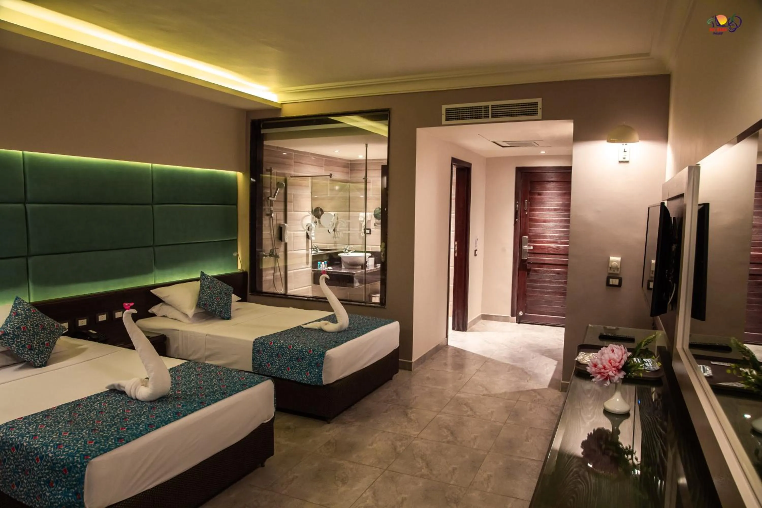 Bed in Ali Baba Palace Resort