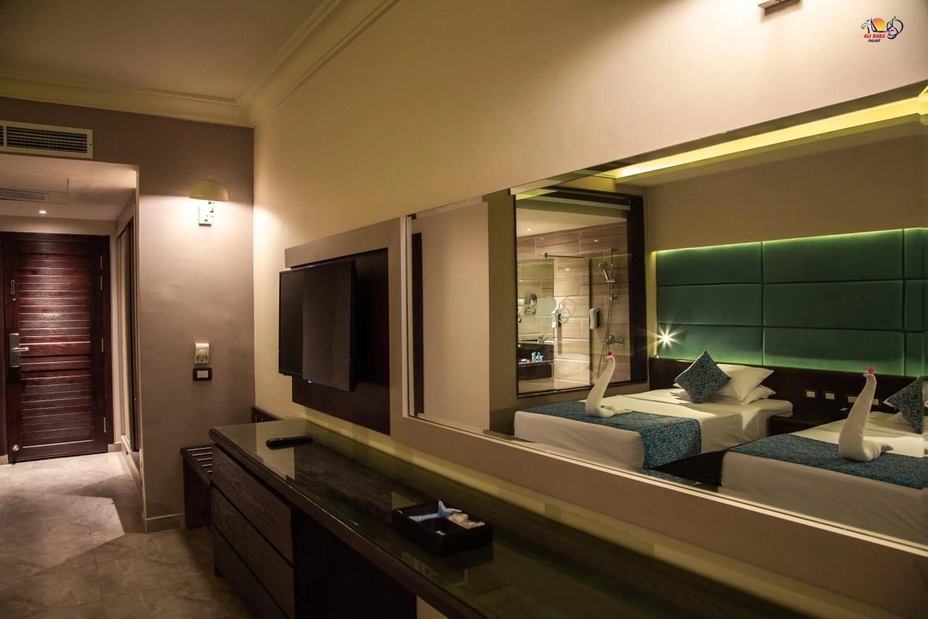 Bed in Ali Baba Palace Resort